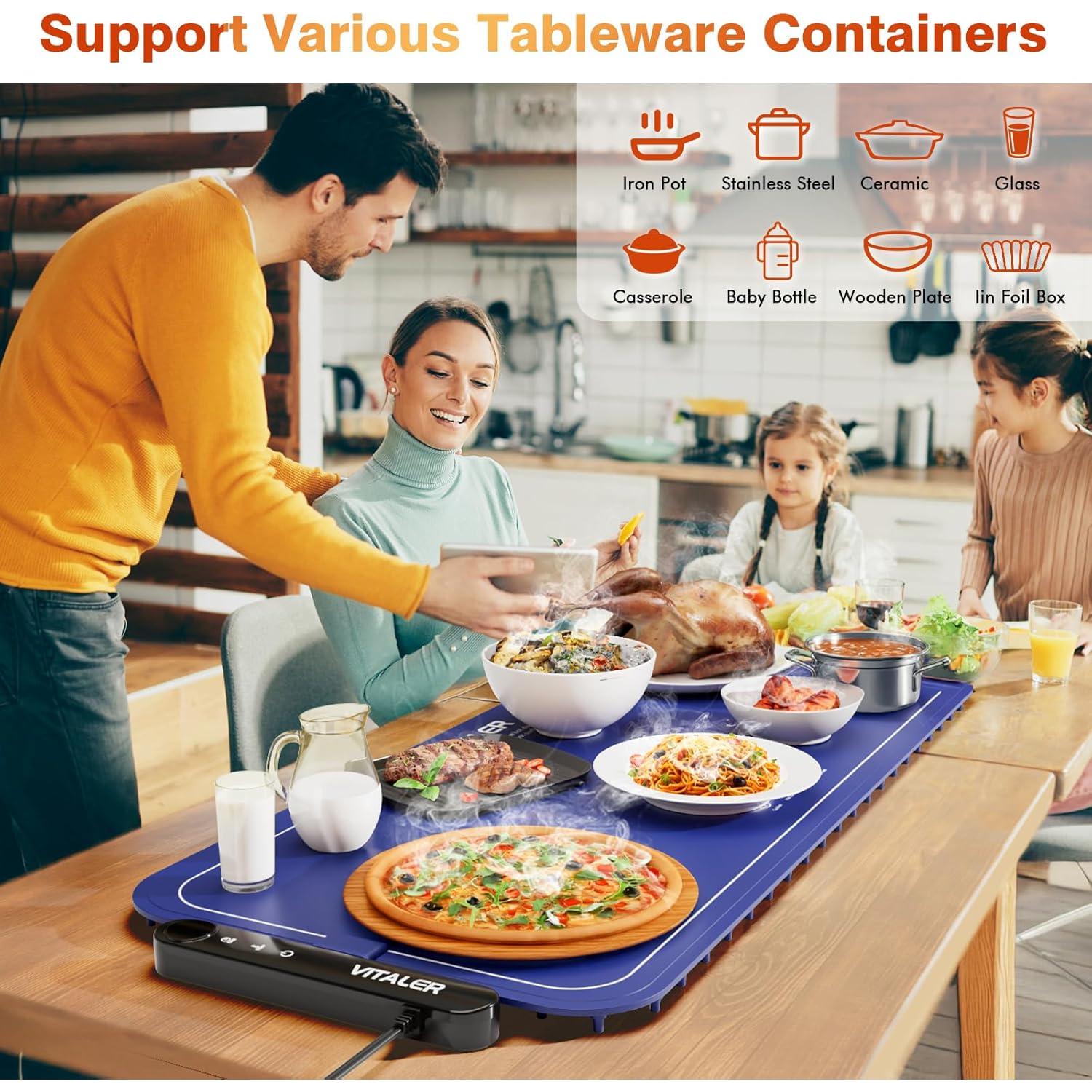 Alfombrilla Calentadora de Comida Vitaler 89x41cm 6 Niveles