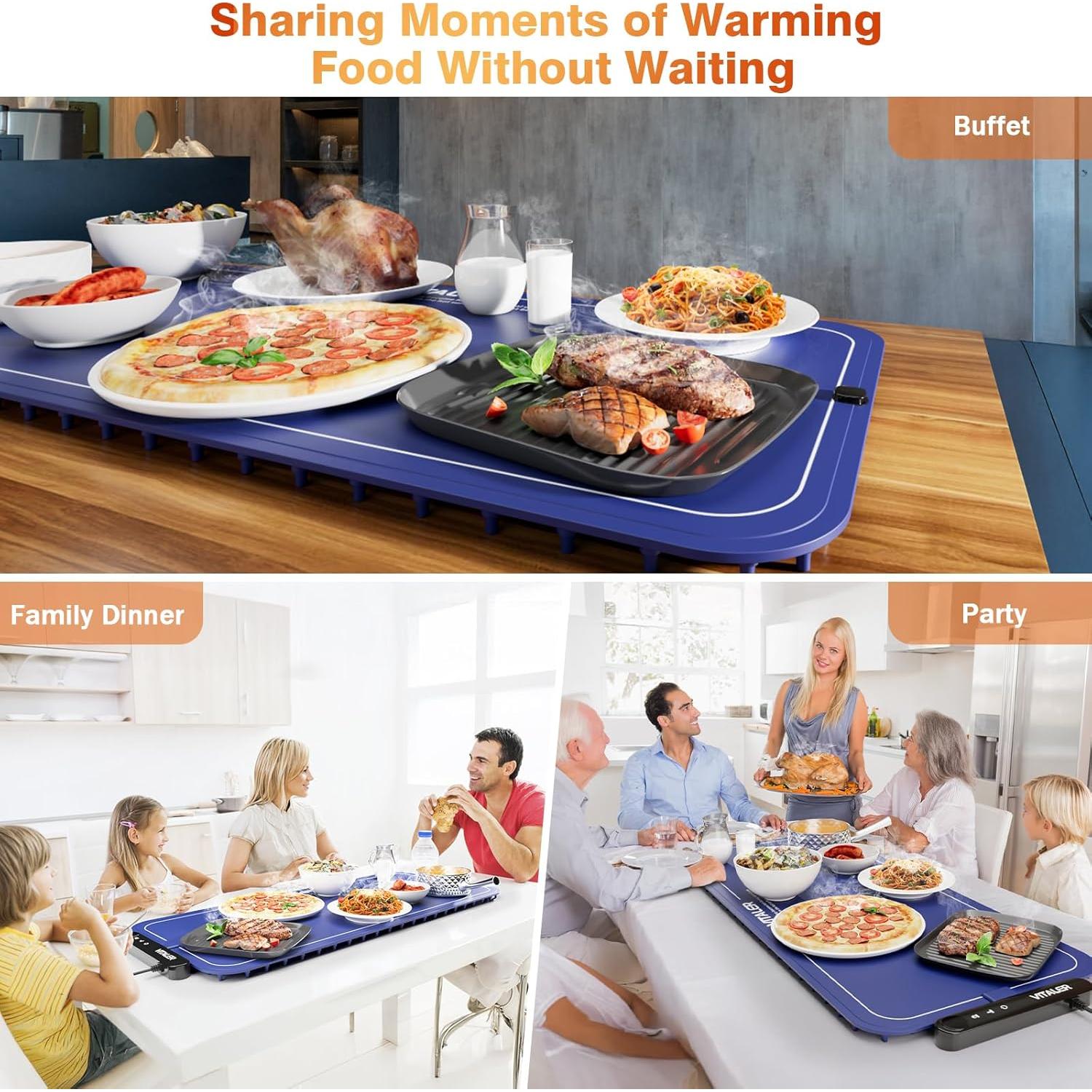 Alfombrilla Calentadora de Comida Vitaler 89x41cm 6 Niveles