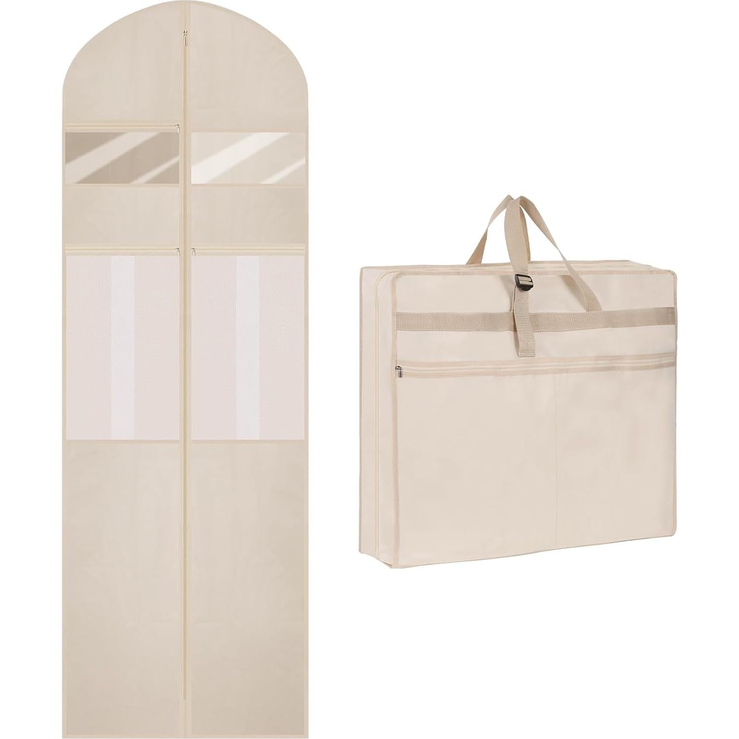 Bolsa para Vestido de Novia TANGKA 182.88 cm Beige con 6 Bolsillos