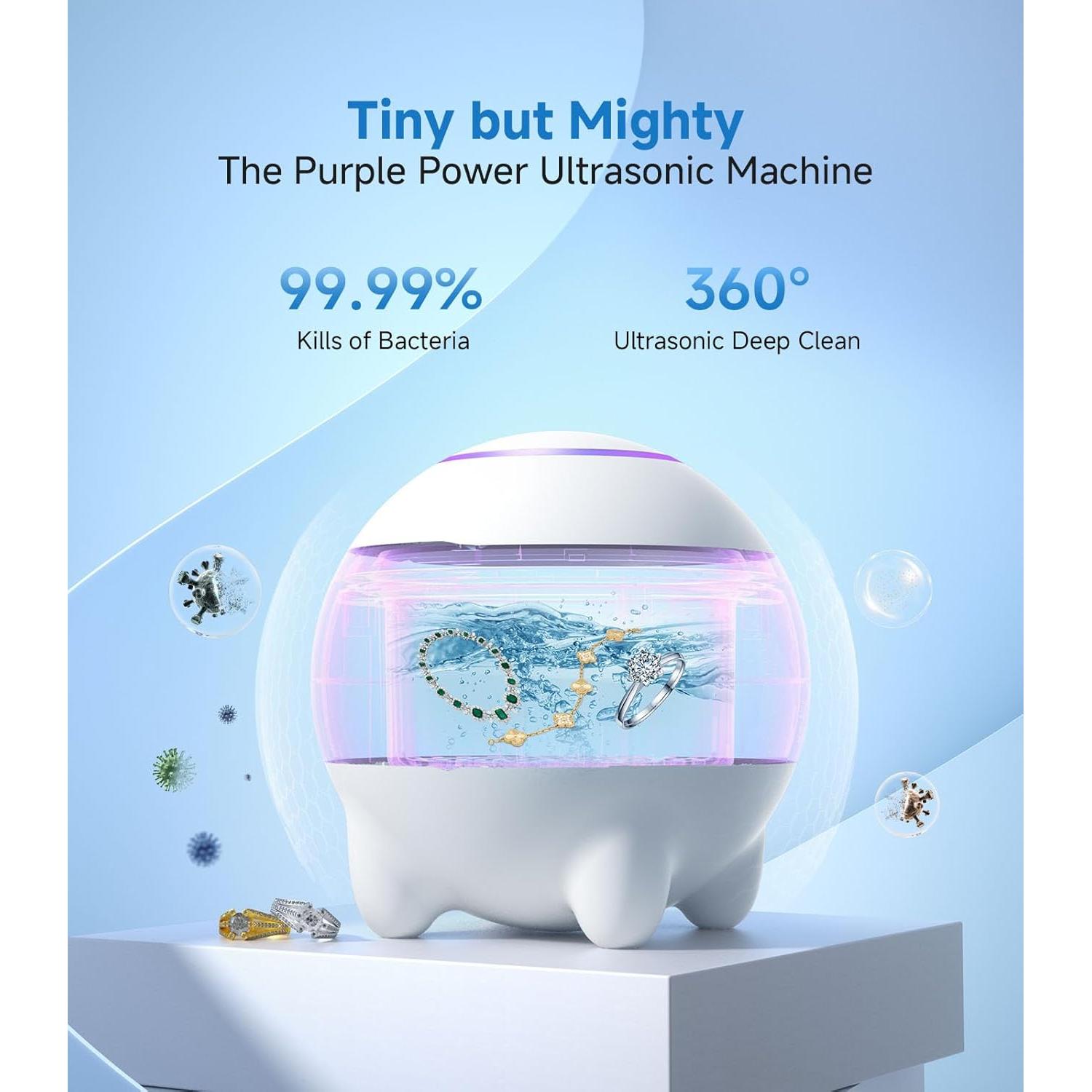 Limpiador Ultrasónico de Joyas JOYHOOD 45KHz Acero Inoxidable