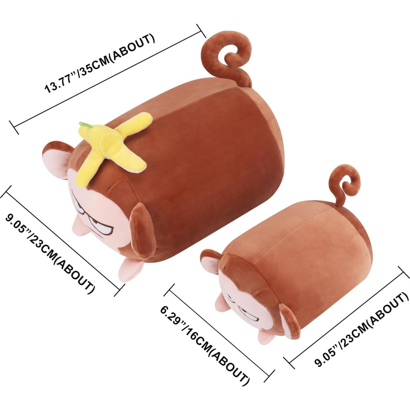 Almohada de Peluche Mono Enojado Achwishap 23 cm Marrón