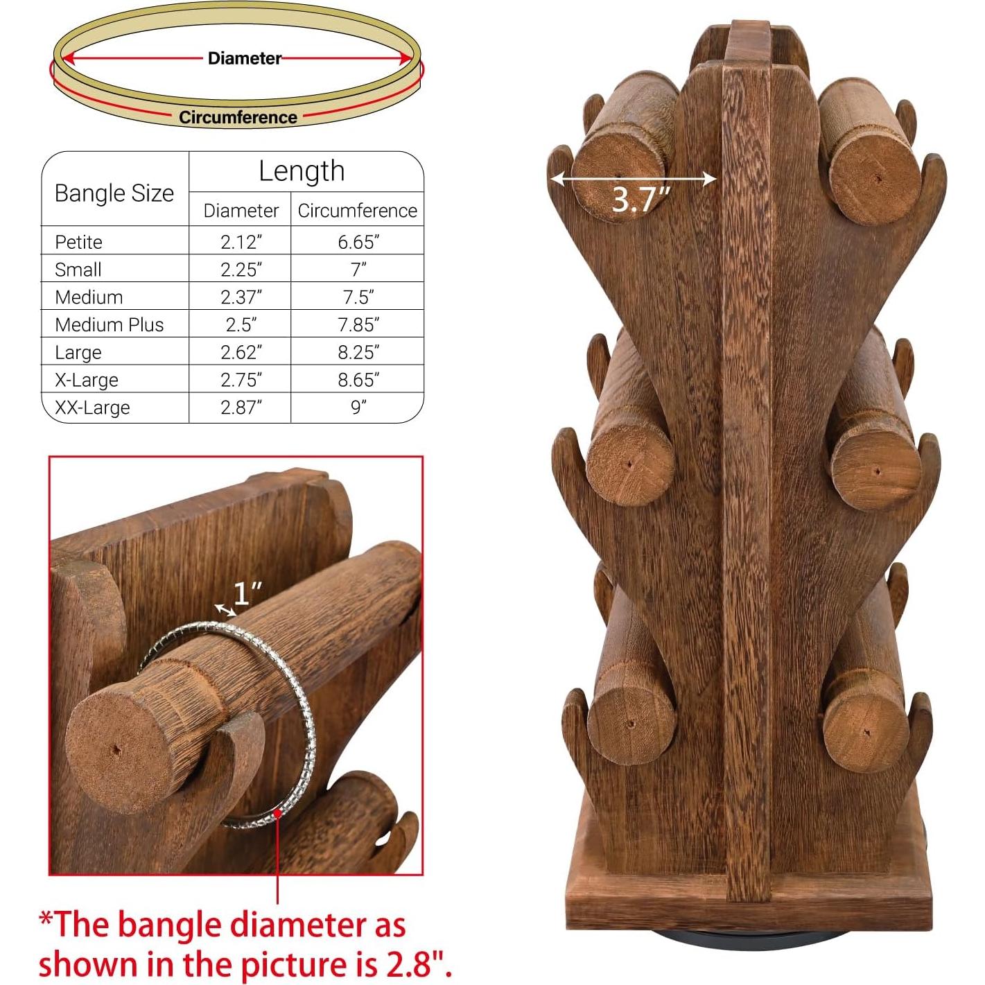 Soporte de Exhibición de Joyería Ikee Design Marrón 3 Niveles