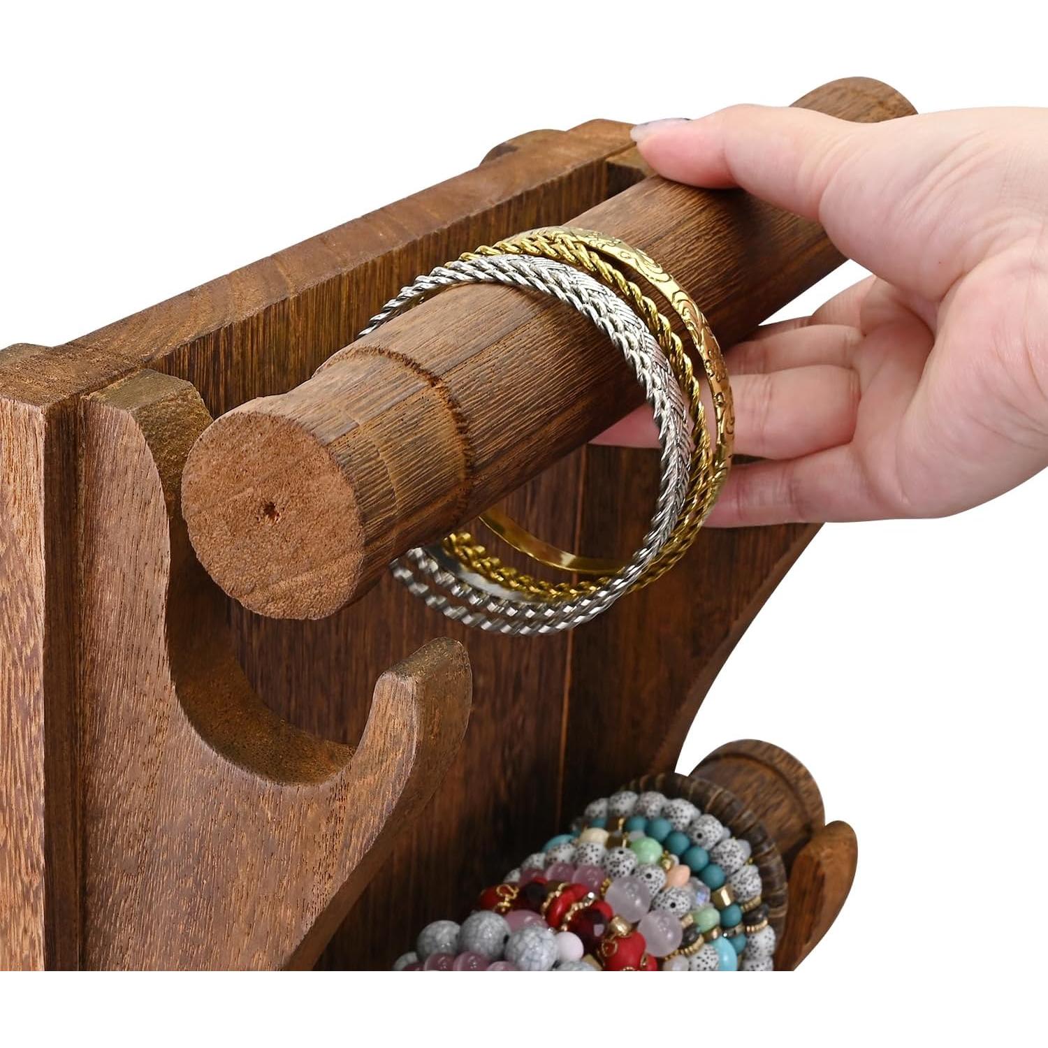 Soporte de Exhibición de Joyería Ikee Design Marrón 3 Niveles