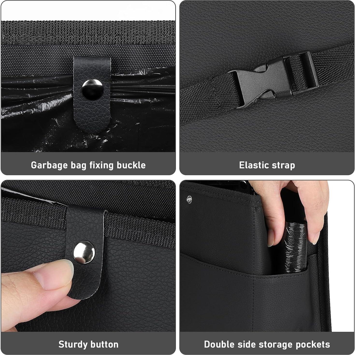 Basurero de Coche Accmor Negro con 60 Bolsas Reutilizables