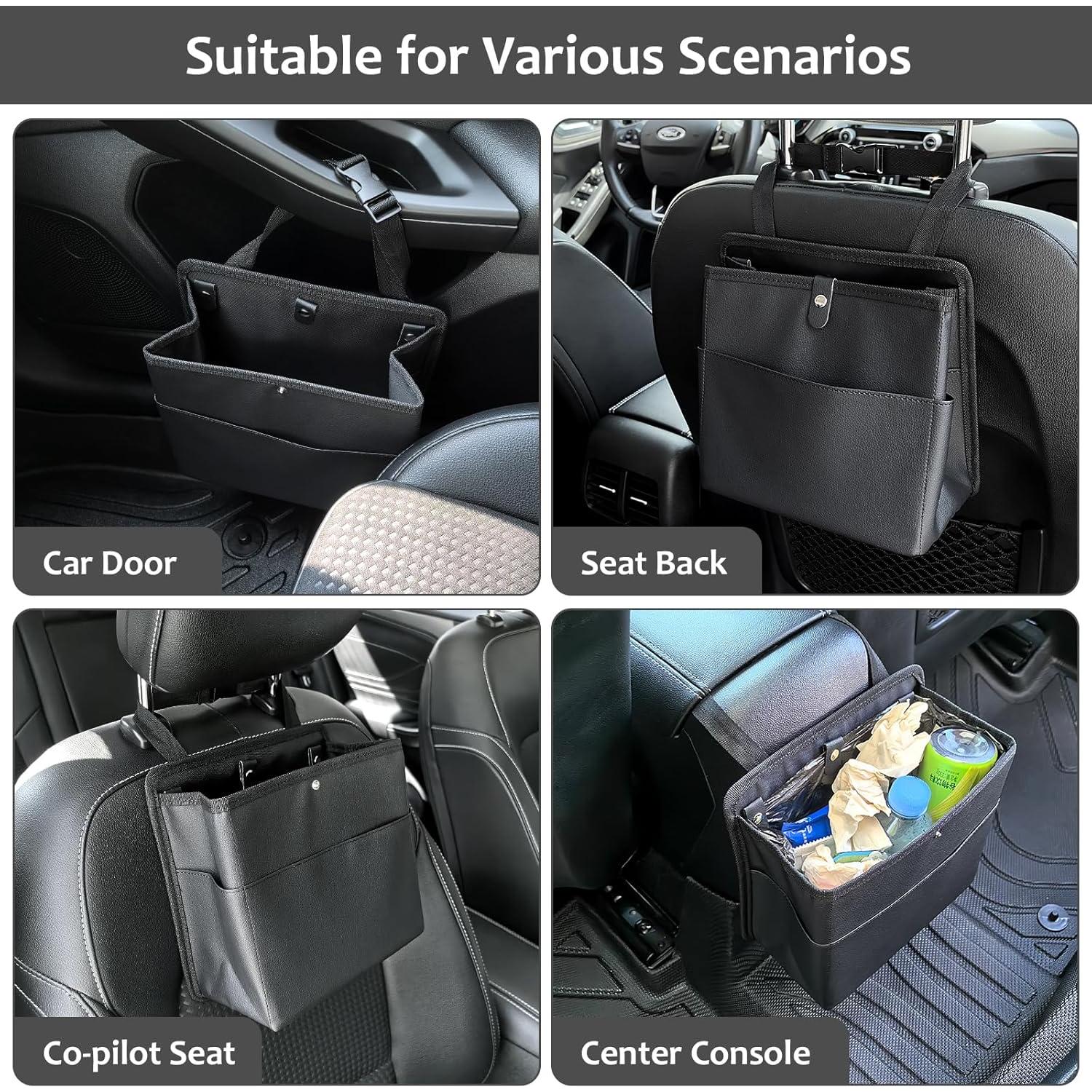 Basurero de Coche Accmor Negro con 60 Bolsas Reutilizables