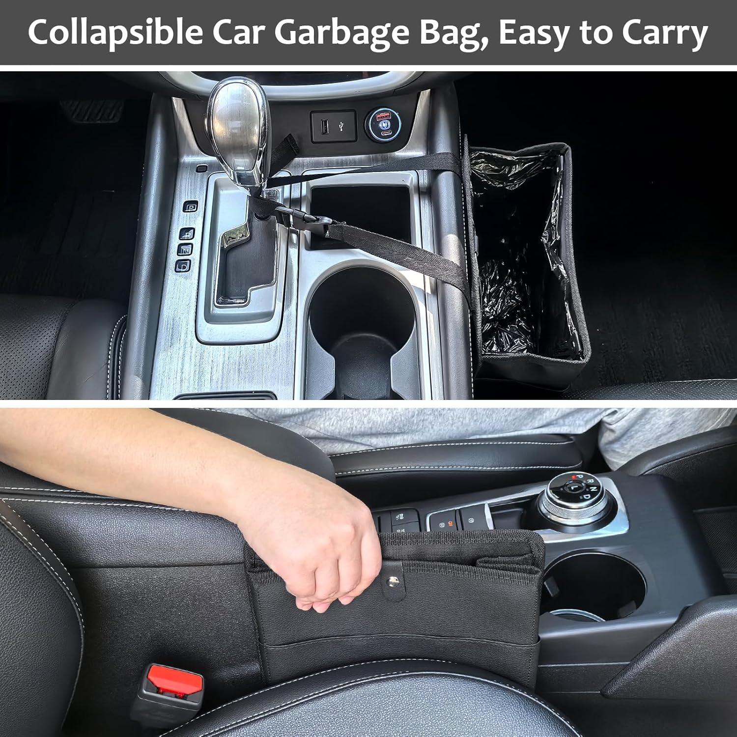 Basurero de Coche Accmor Negro con 60 Bolsas Reutilizables