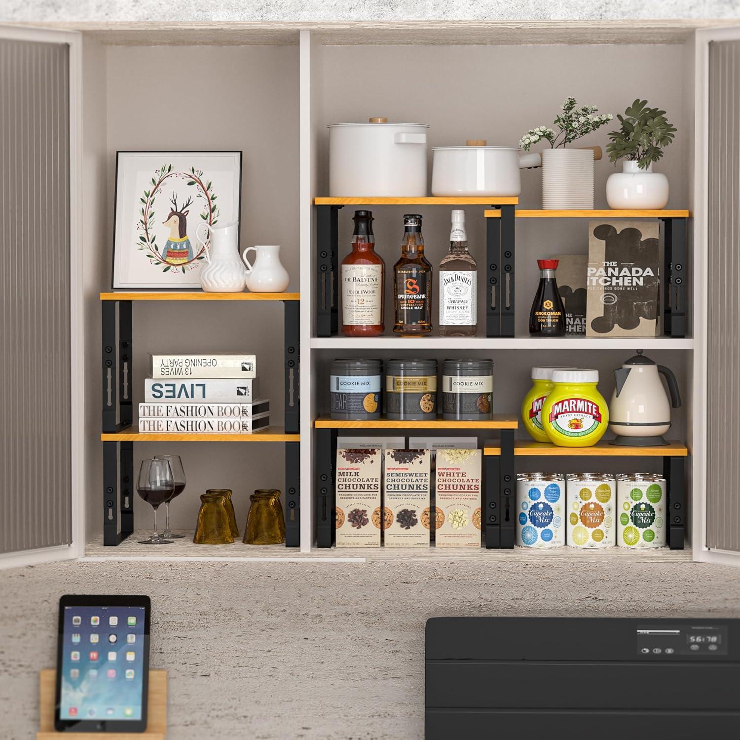 Estantes Organizadores de Cocina Zilvando Ajustables 2 Piezas