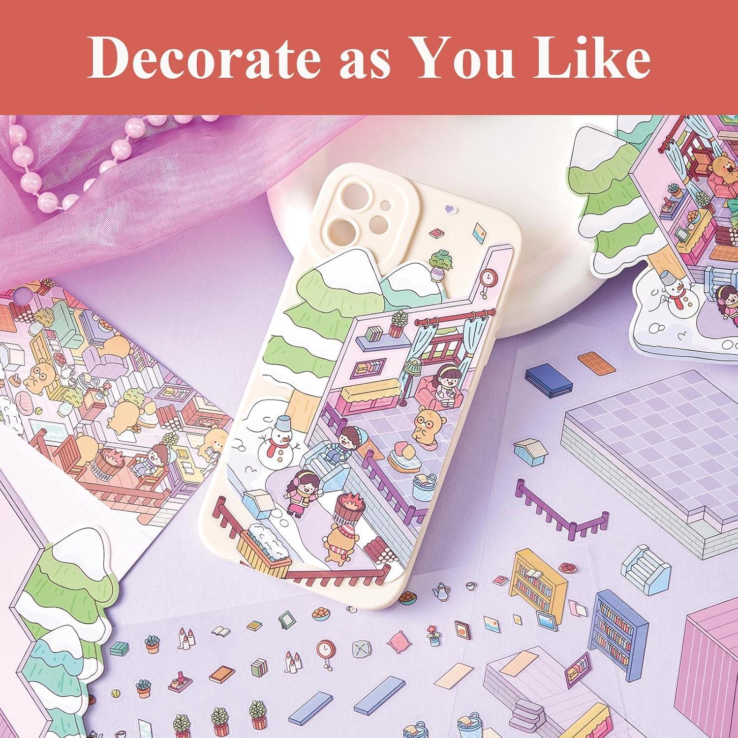 Kit de Stickers 3D DIY 4 Estaciones nianpin - Creatividad y Relajación