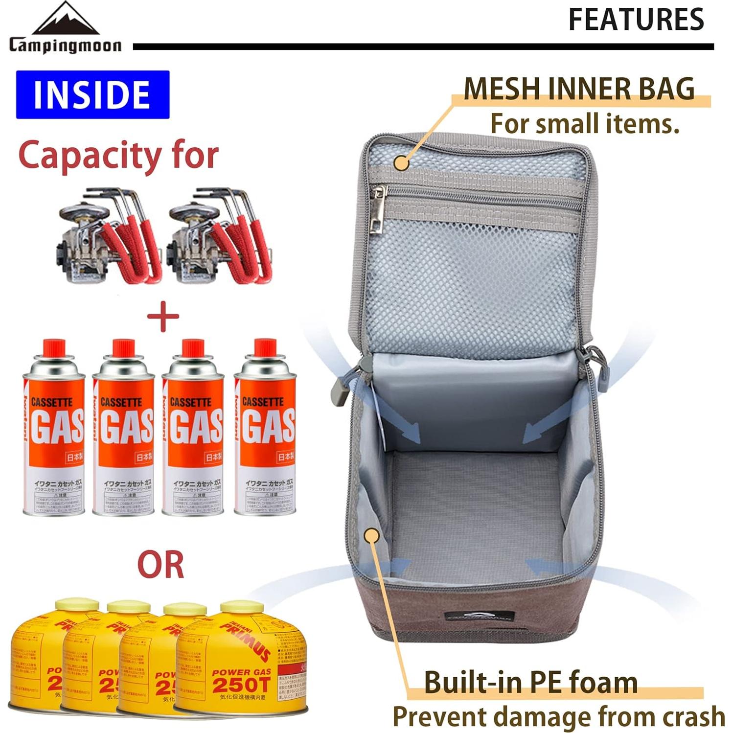 Funda de Almacenamiento Campingmoon para Linternas T-8/T-9 28 cm