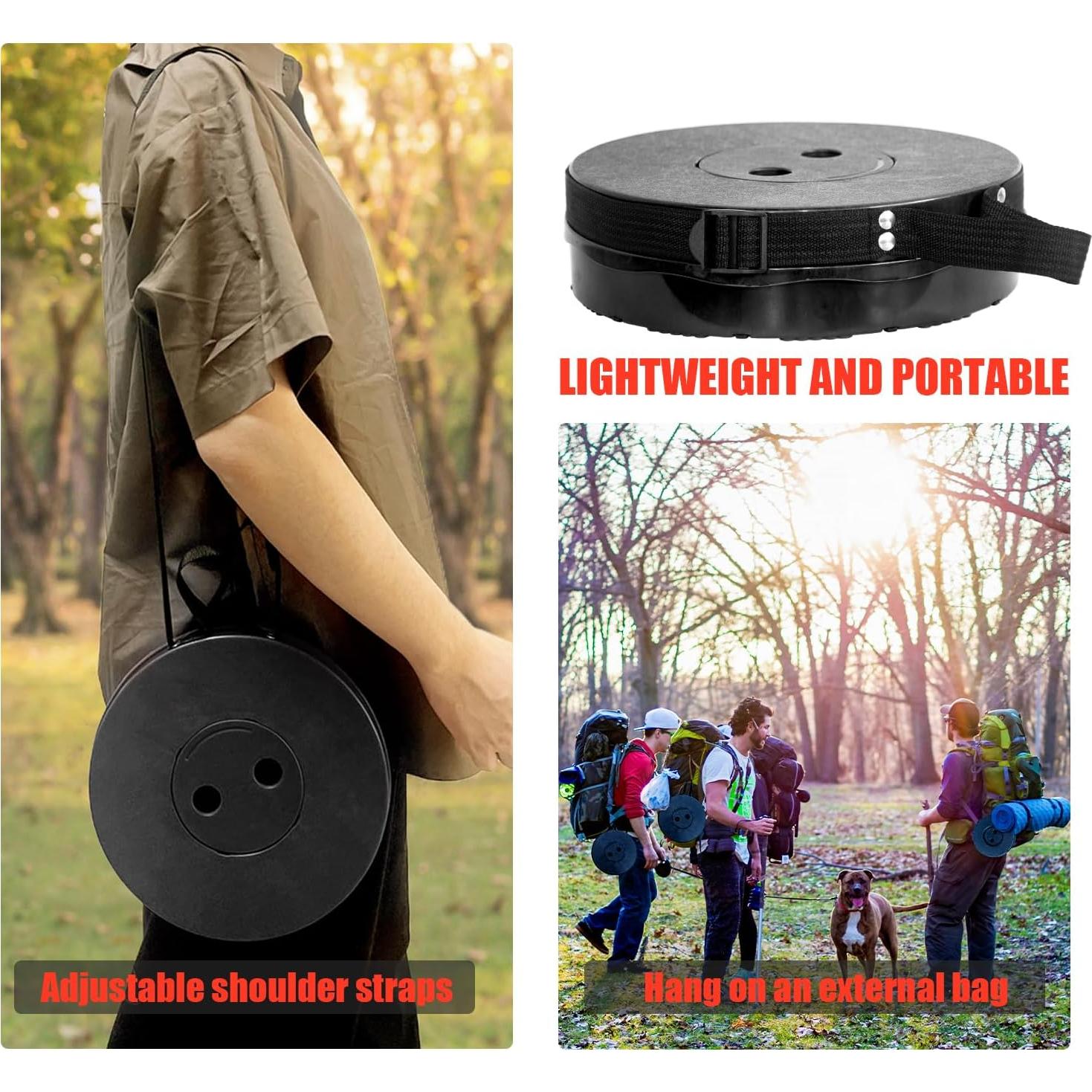 Juego de 2 Taburetes Plegables AttoShow Negro 181kg