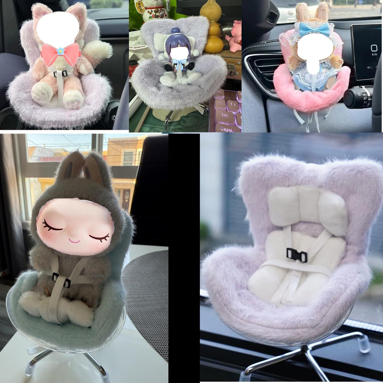 Asiento de Coche para Muñecas Genérico Azul 10-17 cm