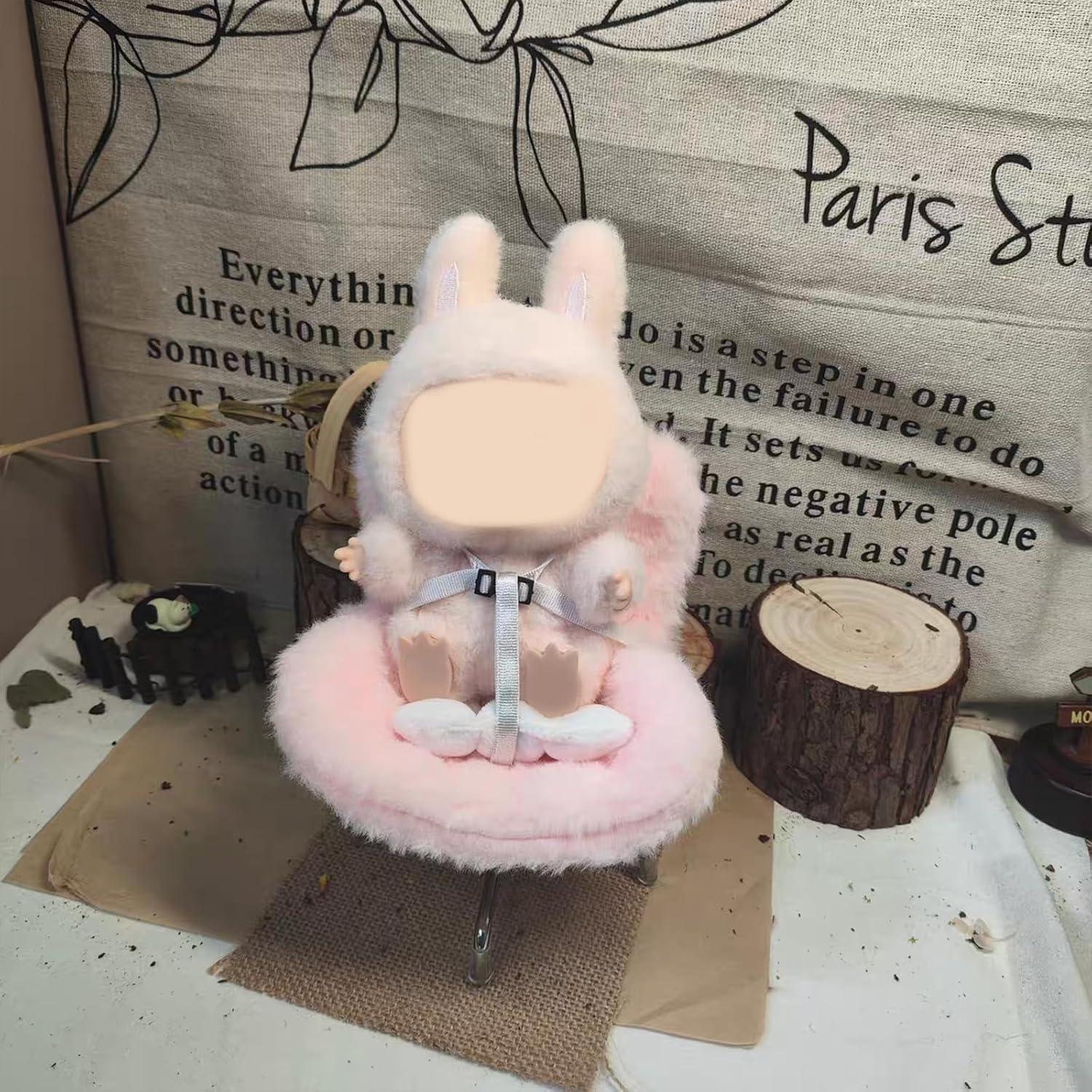 Asiento de Coche para Muñecas Lukax Rosa 15x7x10cm con Clip