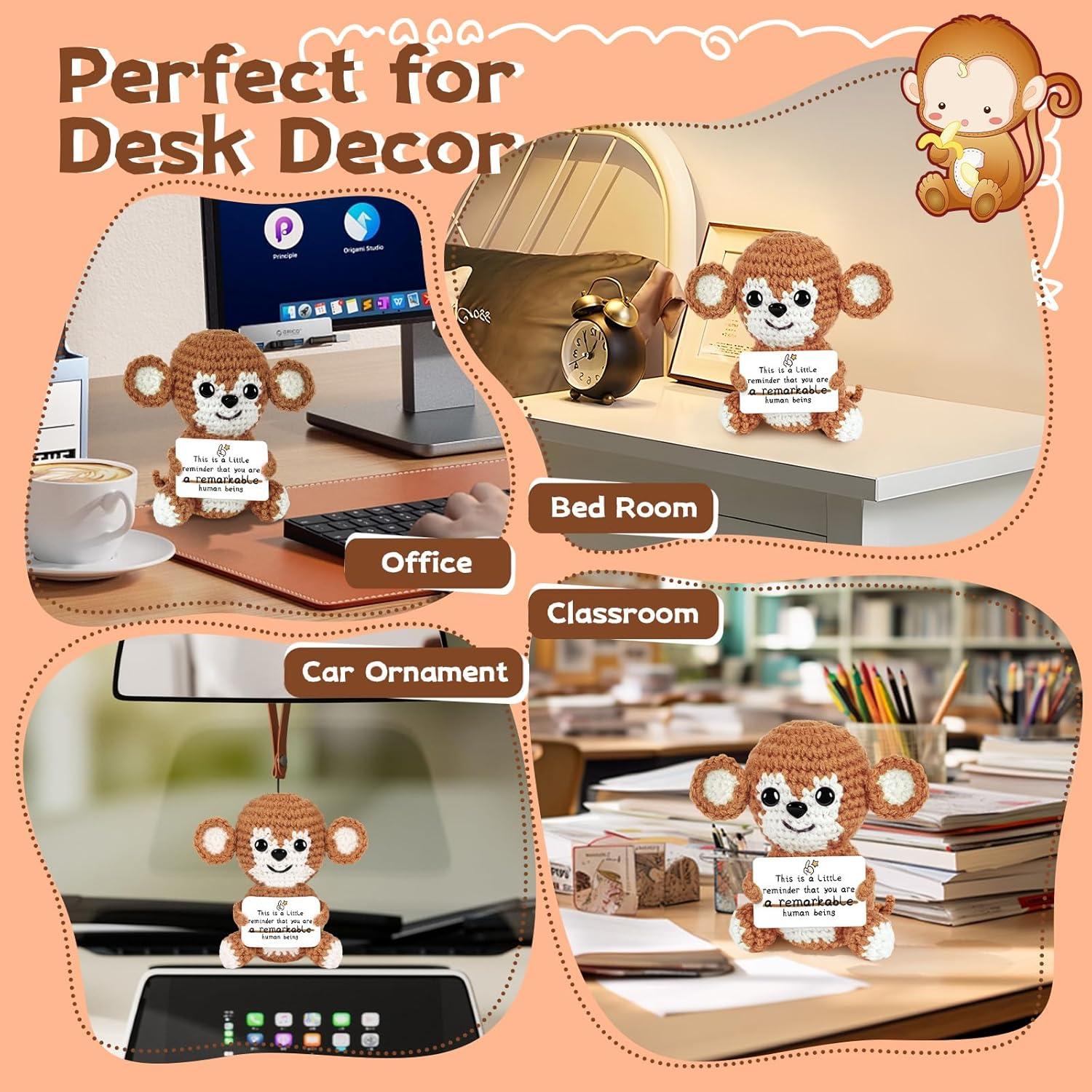 Mono de Ganchillo Positivo DAFURIET Hecho a Mano 10x6x12cm