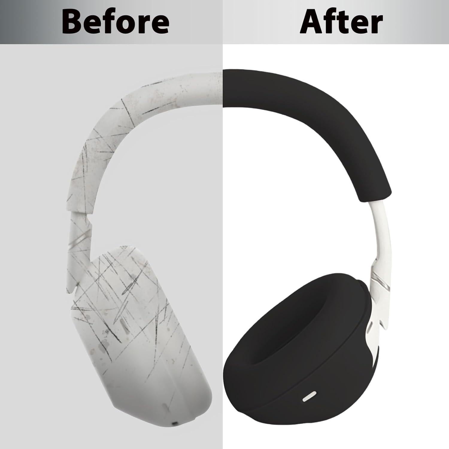 Funda de Silicona Adhiper para Auriculares Sony WH-1000XM6 - Negro