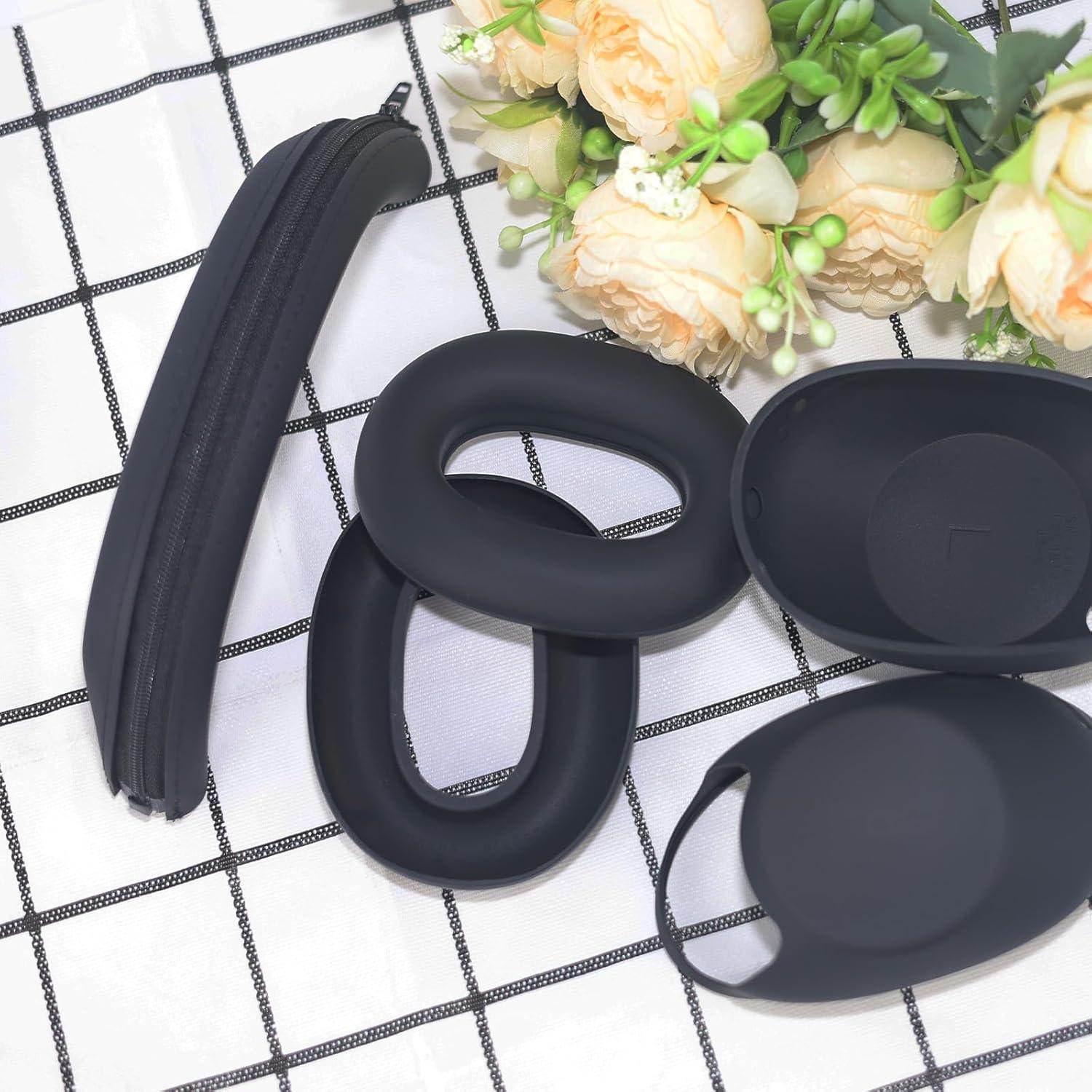 Funda de Silicona Adhiper para Auriculares Sony WH-1000XM6 - Negro