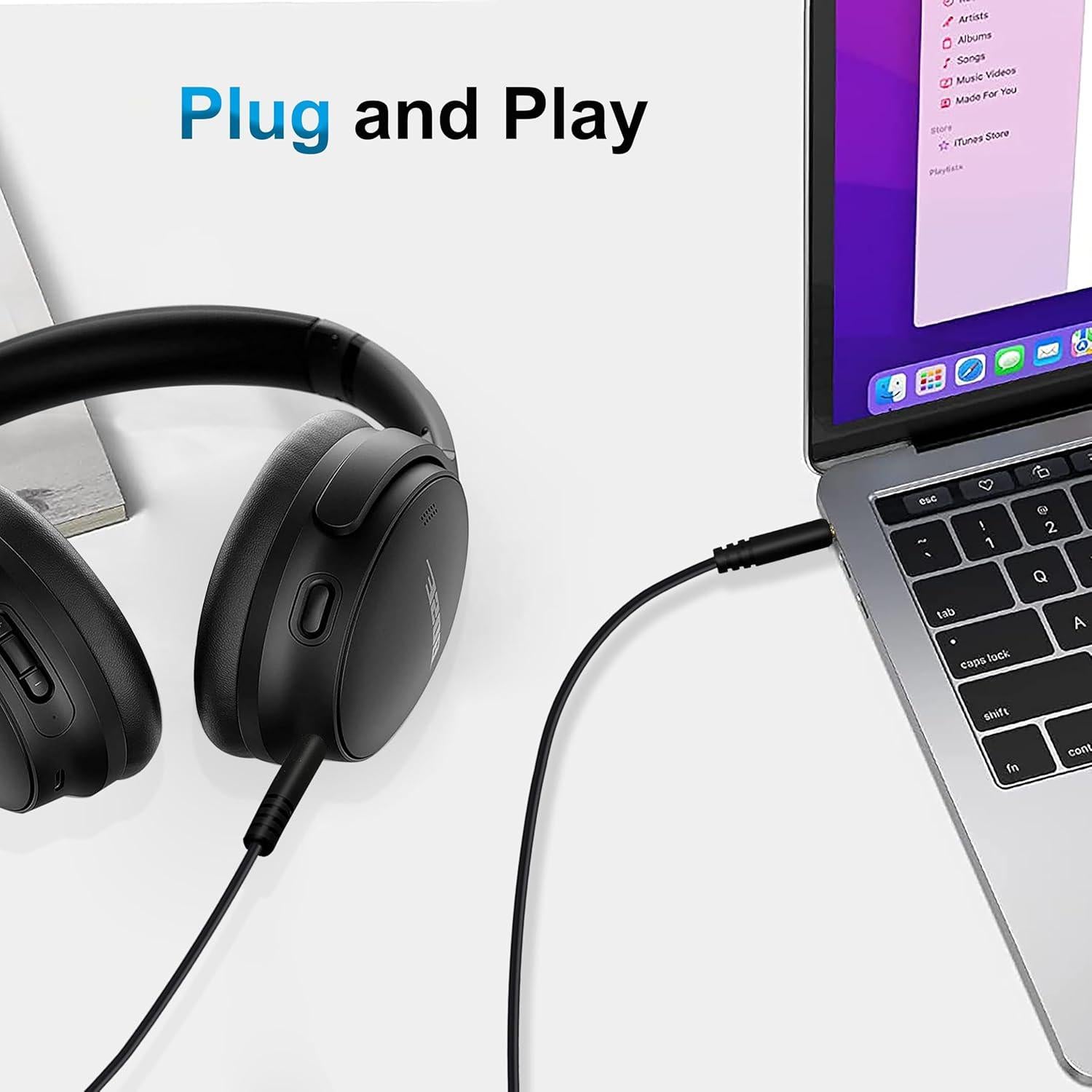 Cable de Audio 3.5mm a 2.5mm Callez para Auriculares Bose y JBL