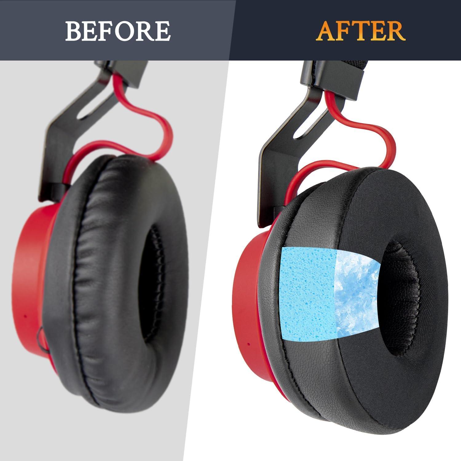 Almohadillas de Gel Refrigerante SOULWIT para Auriculares Jabra Move/Elite 25h - Negro