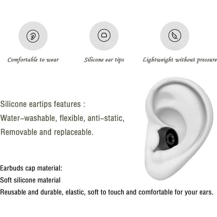 Consejos de Silicona para Auriculares Powerbeats Pro - 4 Pares Negros