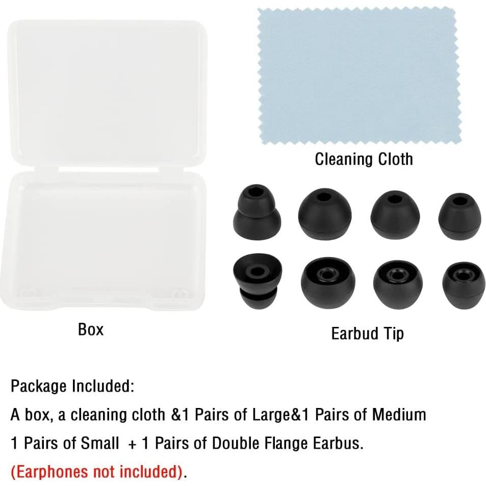 Consejos de Silicona para Auriculares Powerbeats Pro - 4 Pares Negros