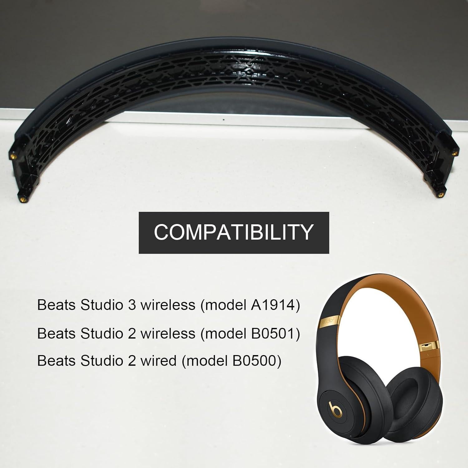 Banda de Repuesto YzccSX para Auriculares Beats Studio 3 - Gris Dorado
