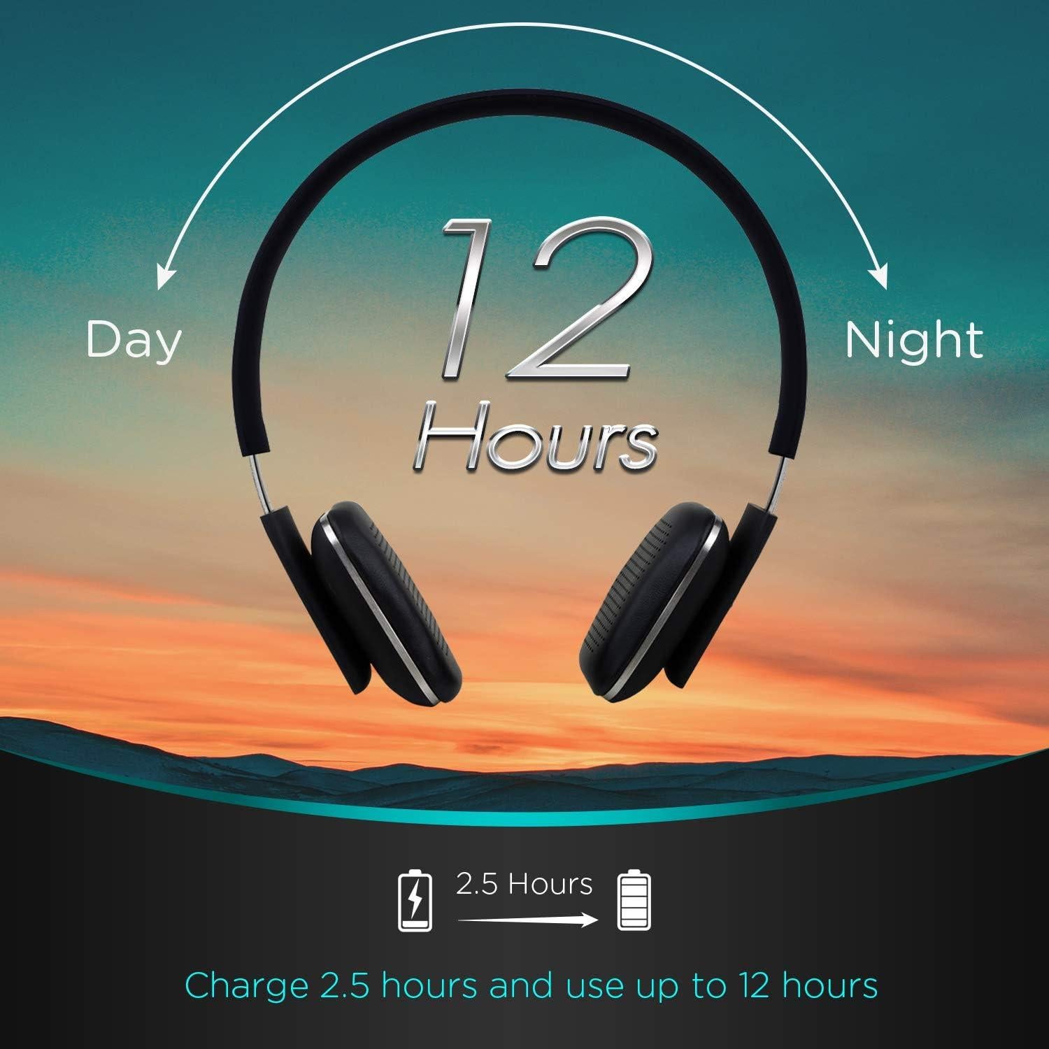 Auriculares Bluetooth August EP636 Inalámbricos Negro - 12h Batería