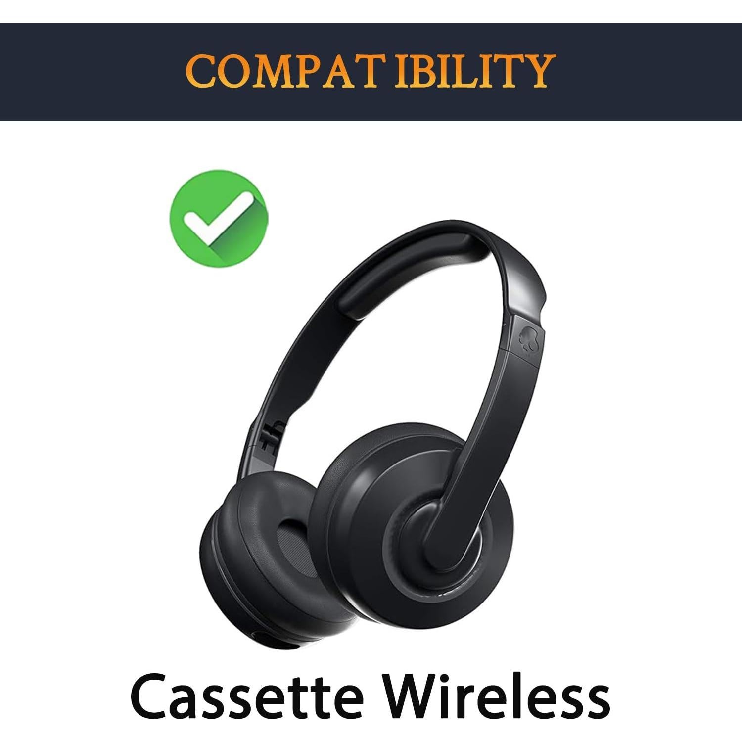 Almohadillas de Gel Refrigerante SOULWIT para Auriculares Skullcandy Cassette - Negro