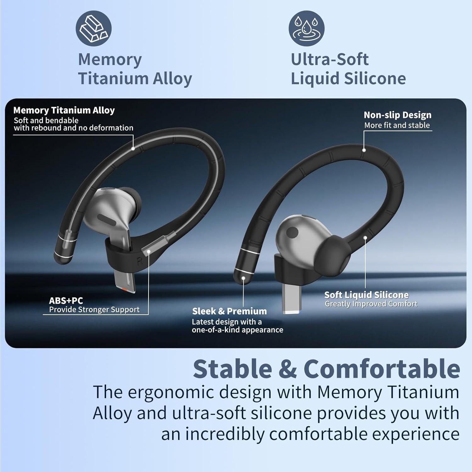 Ganchos para Orejas Antideslizantes QINZAC para Galaxy Buds 3