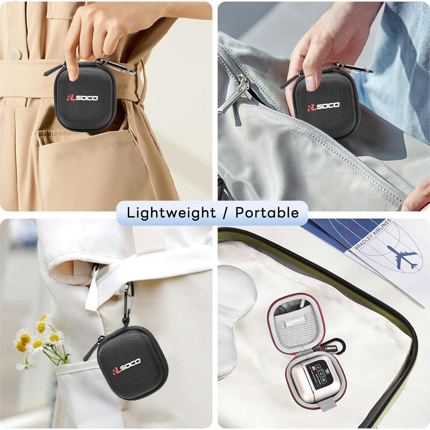 Funda Dura RLSOCO para Auriculares JBL Tour Pro 2/3 - Negro