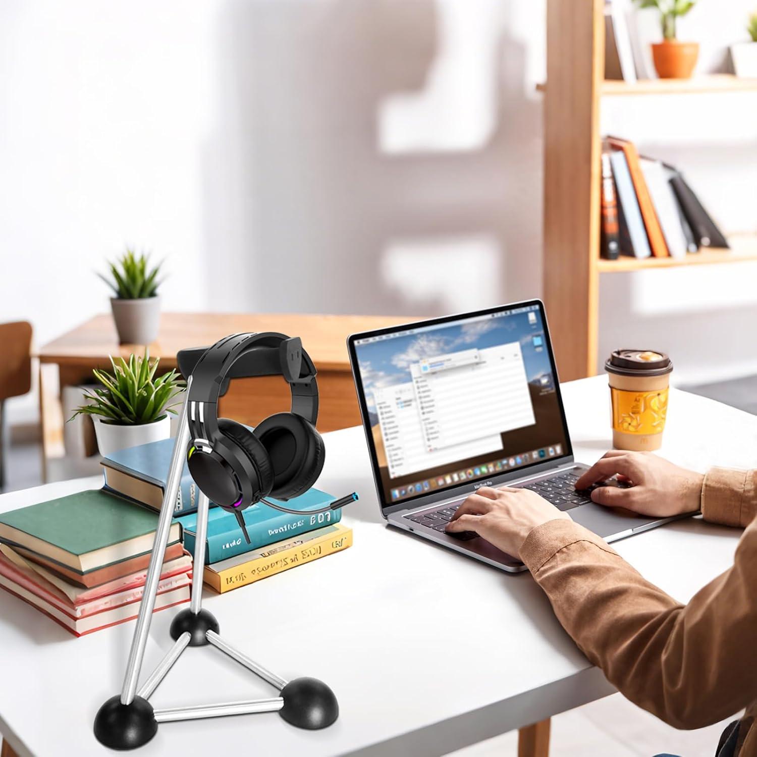 Soporte para Auriculares AJKTGHGE Negro Diseño Moderno