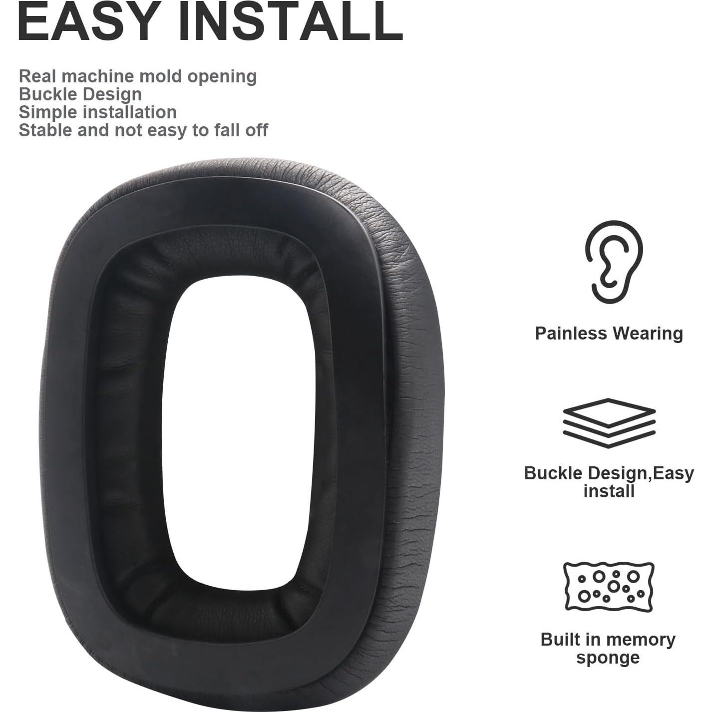 Almohadillas de Reemplazo Logitech Astro A30 Cuero y Espuma