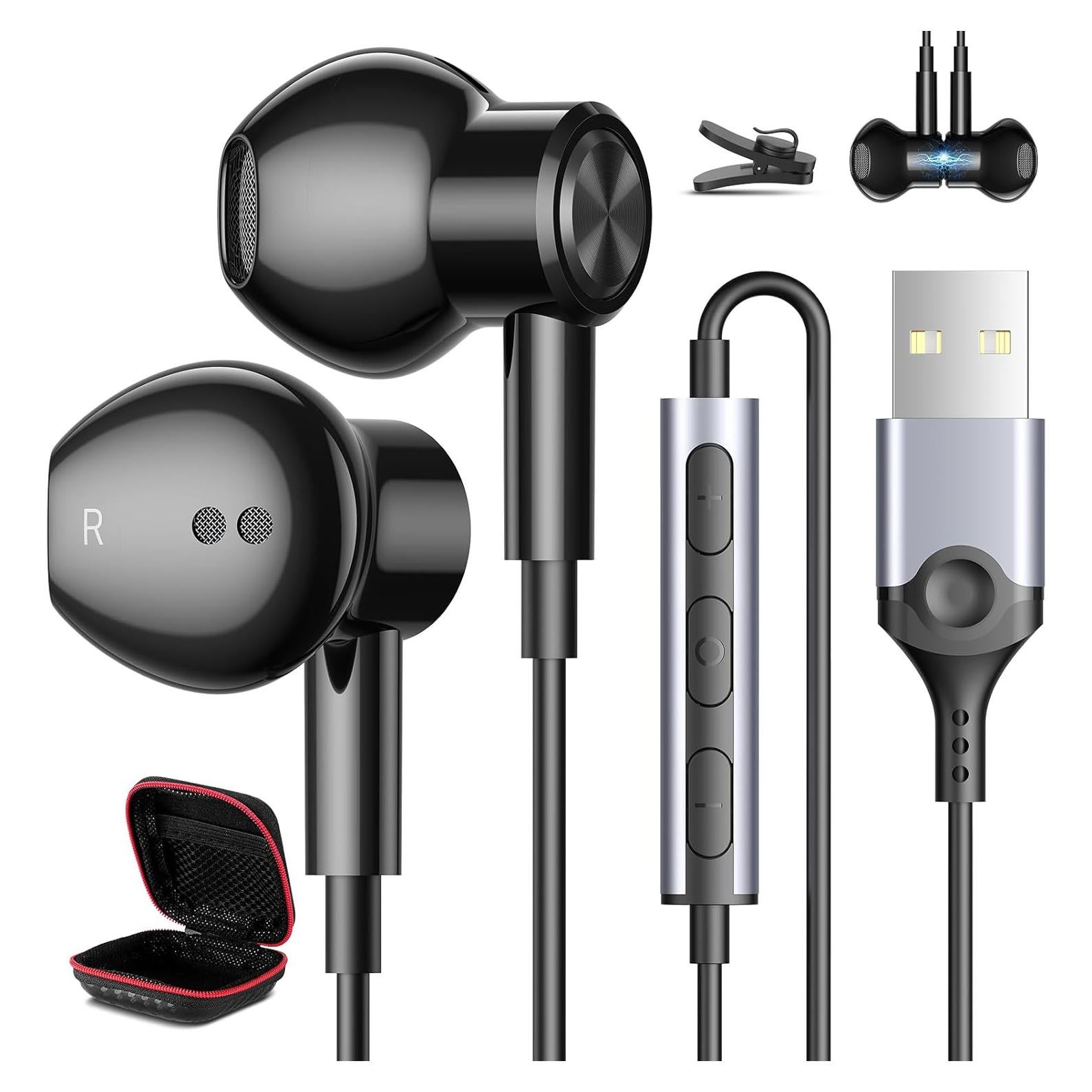 Auriculares USB HGCXING0060 con Micrófono y Aislamiento de Ruido