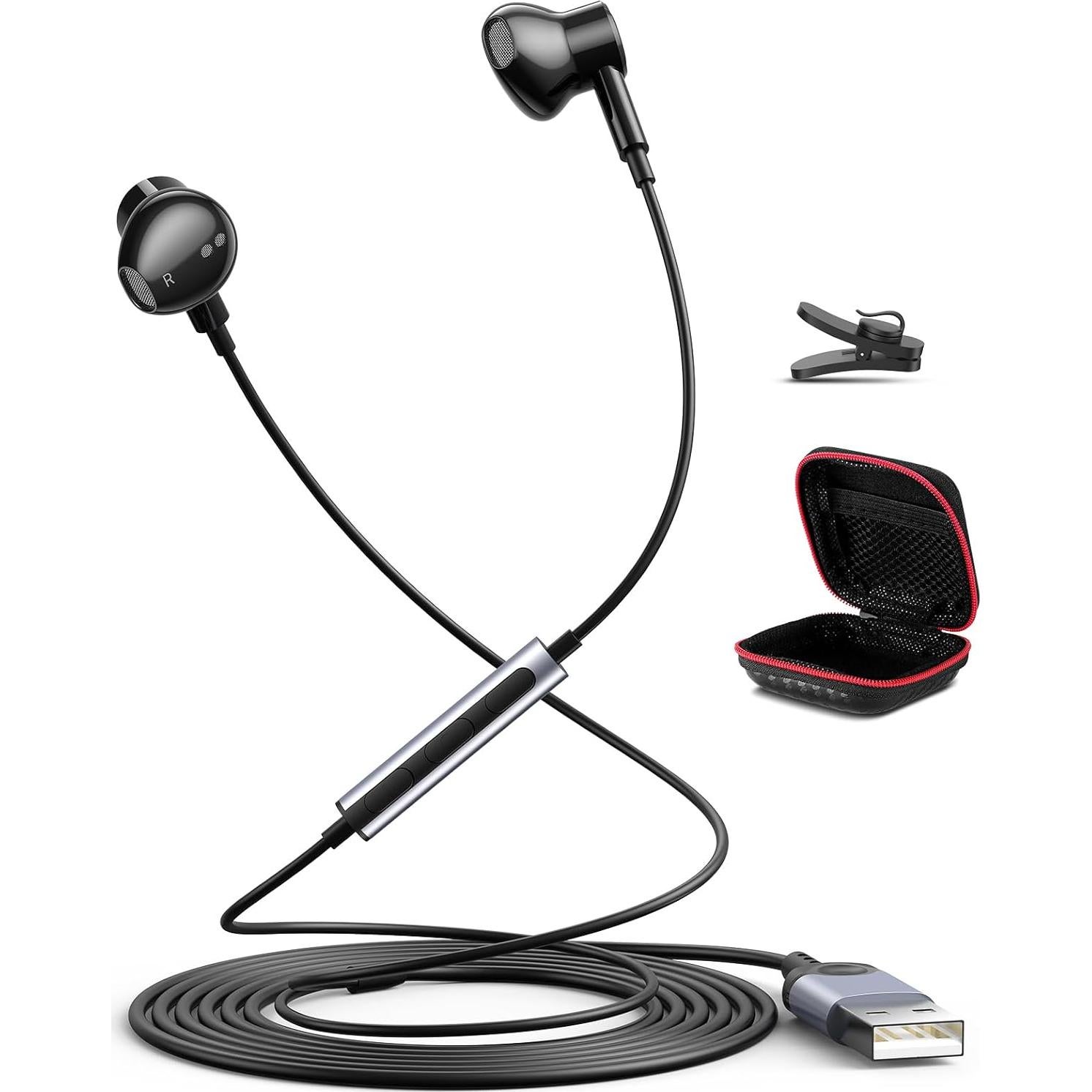 Auriculares USB HGCXING0060 con Micrófono y Aislamiento de Ruido