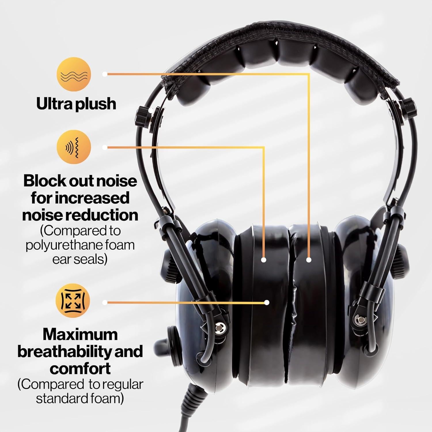 Sellos de oído de gel de silicona KORE AVIATION - 1 Par