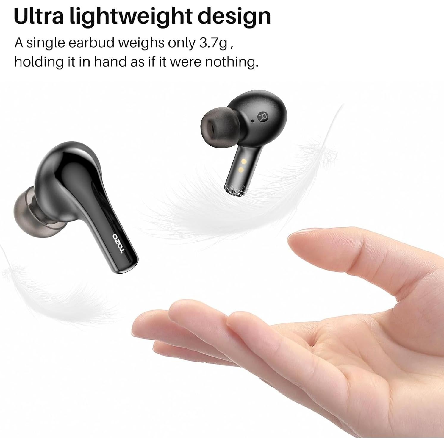 Auriculares Inalámbricos TOZO A2 Bluetooth 5.3 IPX5 Negro