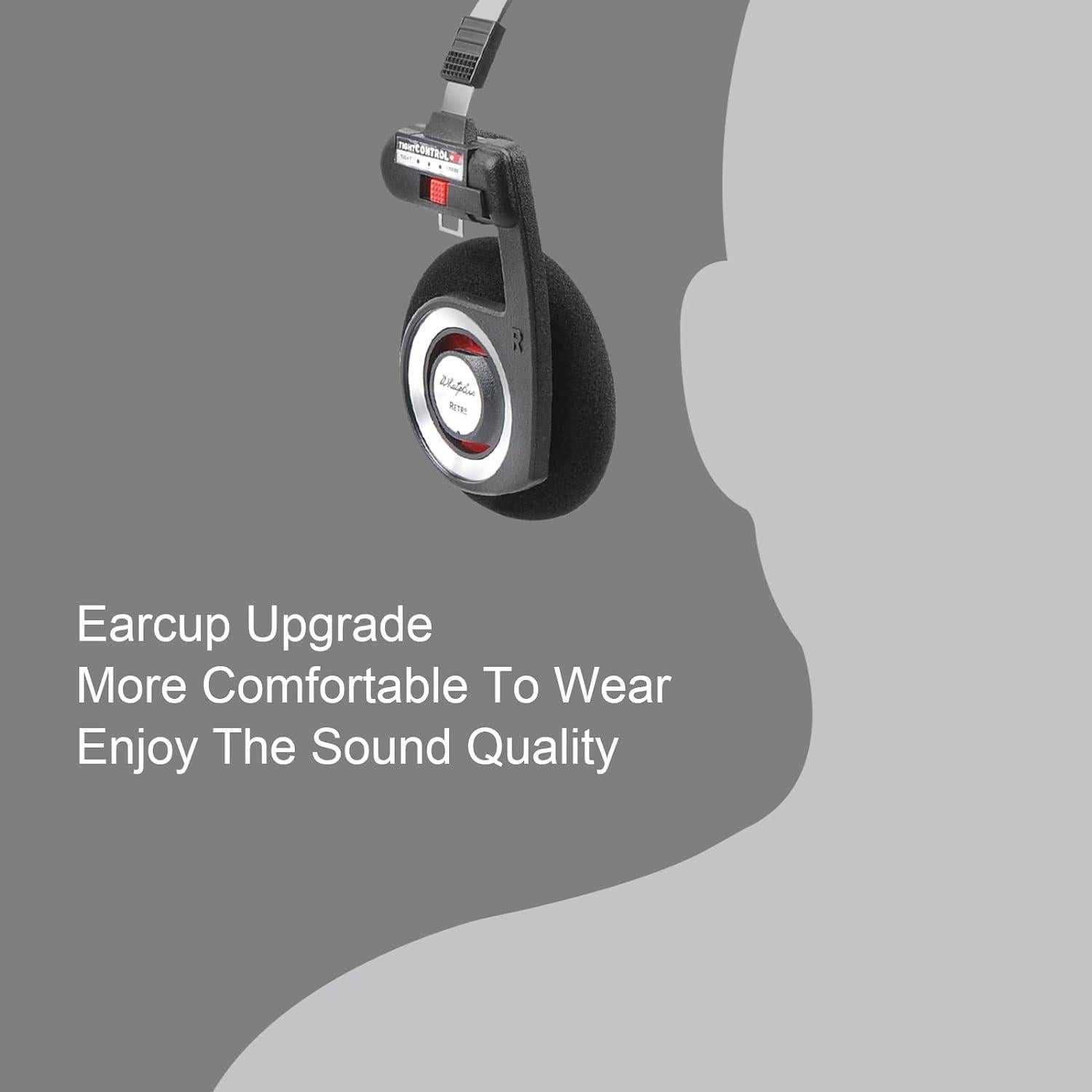 GVOEARS Replacement Earpads for Koss Portapro Headphones, Ear Cushions Compatible with Koss KPH40 / Koss KSC35 / KTXPRO1 / KSC11 / KSC17 / KSC75 (Black)