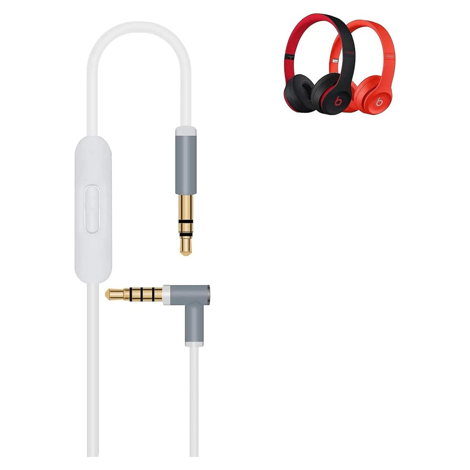 Cable de audio 3.5mm con micrófono para auriculares Beats 1.4m