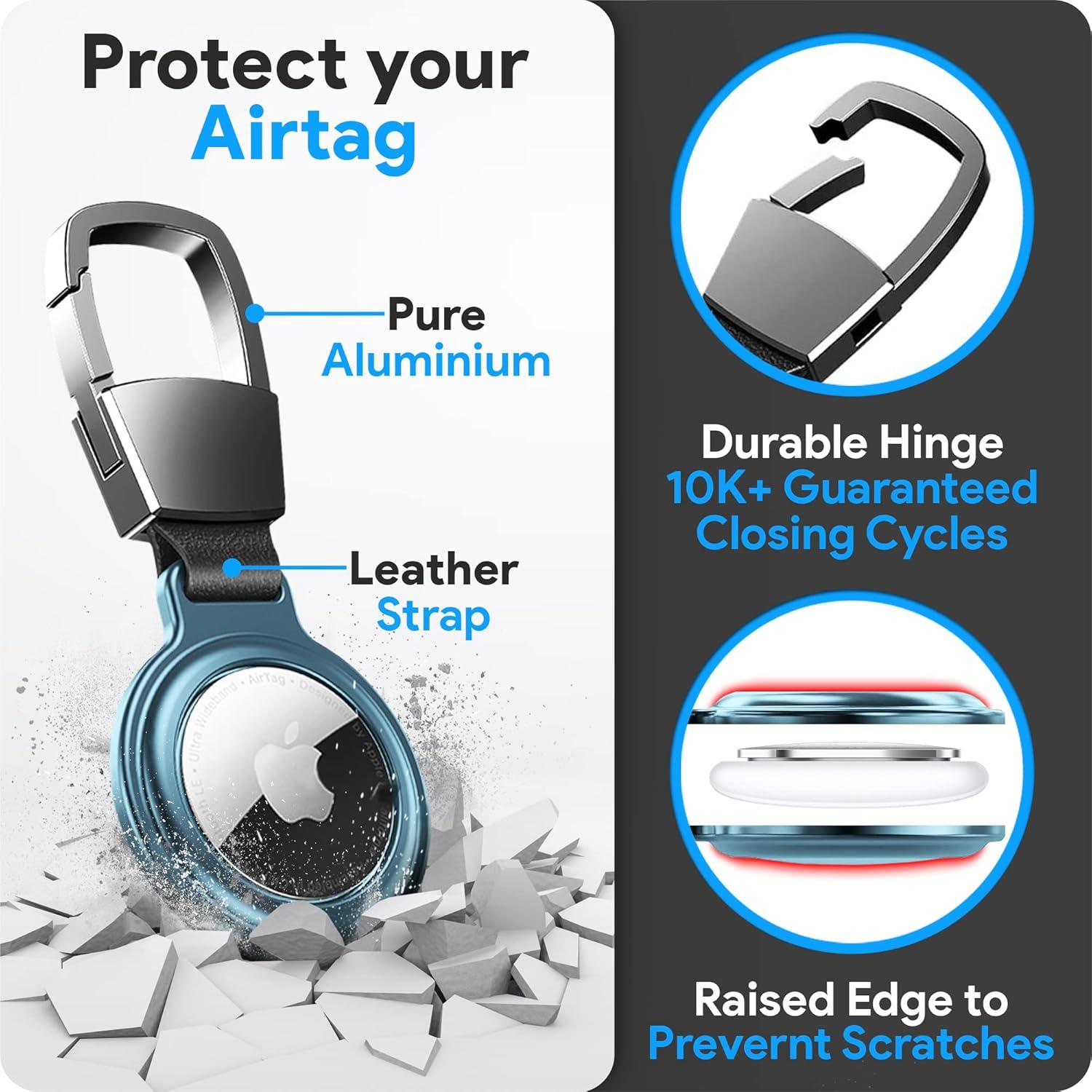 Funda Protectora Aluminio Empire para Apple Airtag - Azul