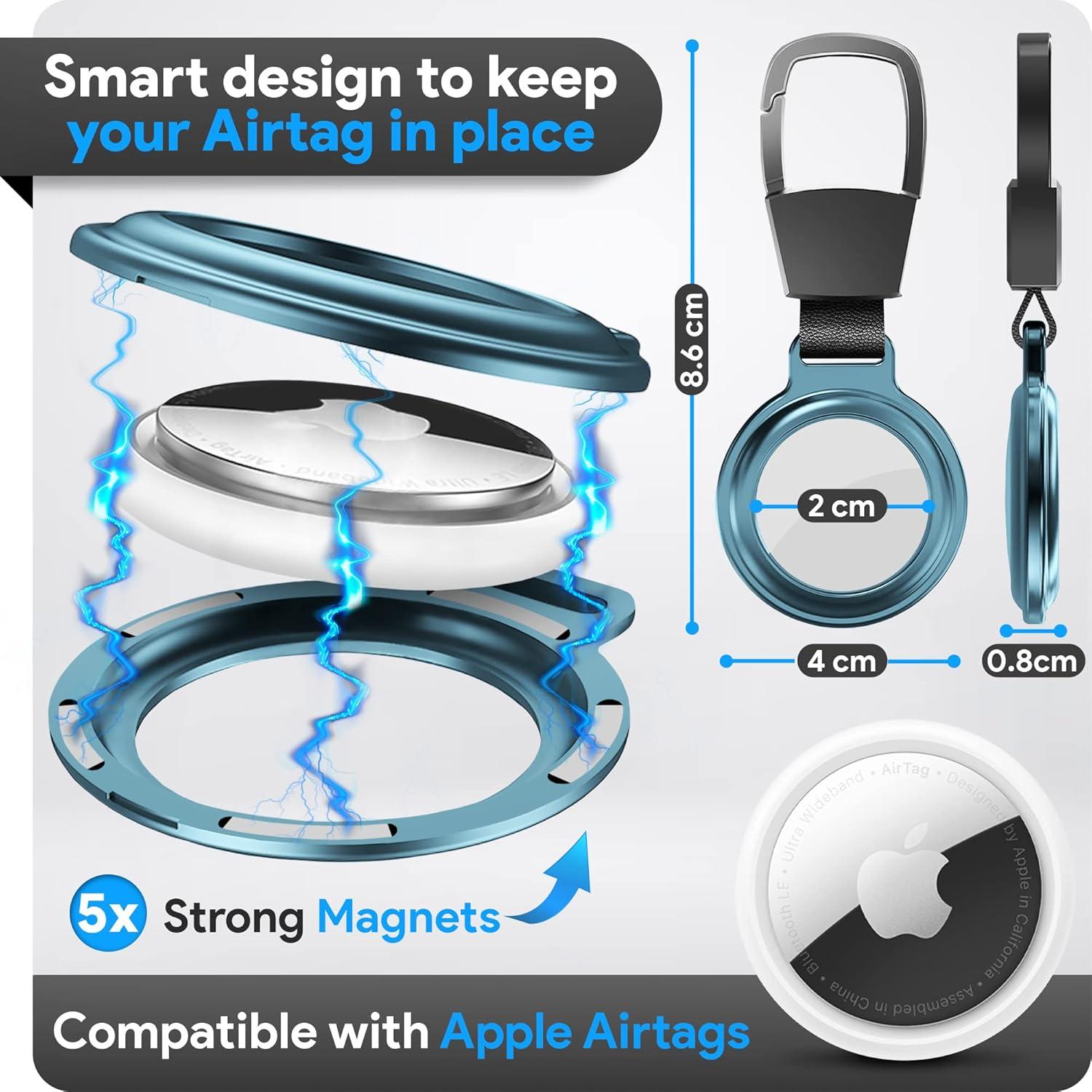 Funda Protectora Aluminio Empire para Apple Airtag - Azul