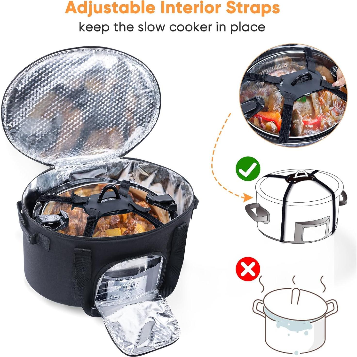 Bolsa de Transporte para Olla de Cocción Lenta BAGSPRITE 6-8 Qt