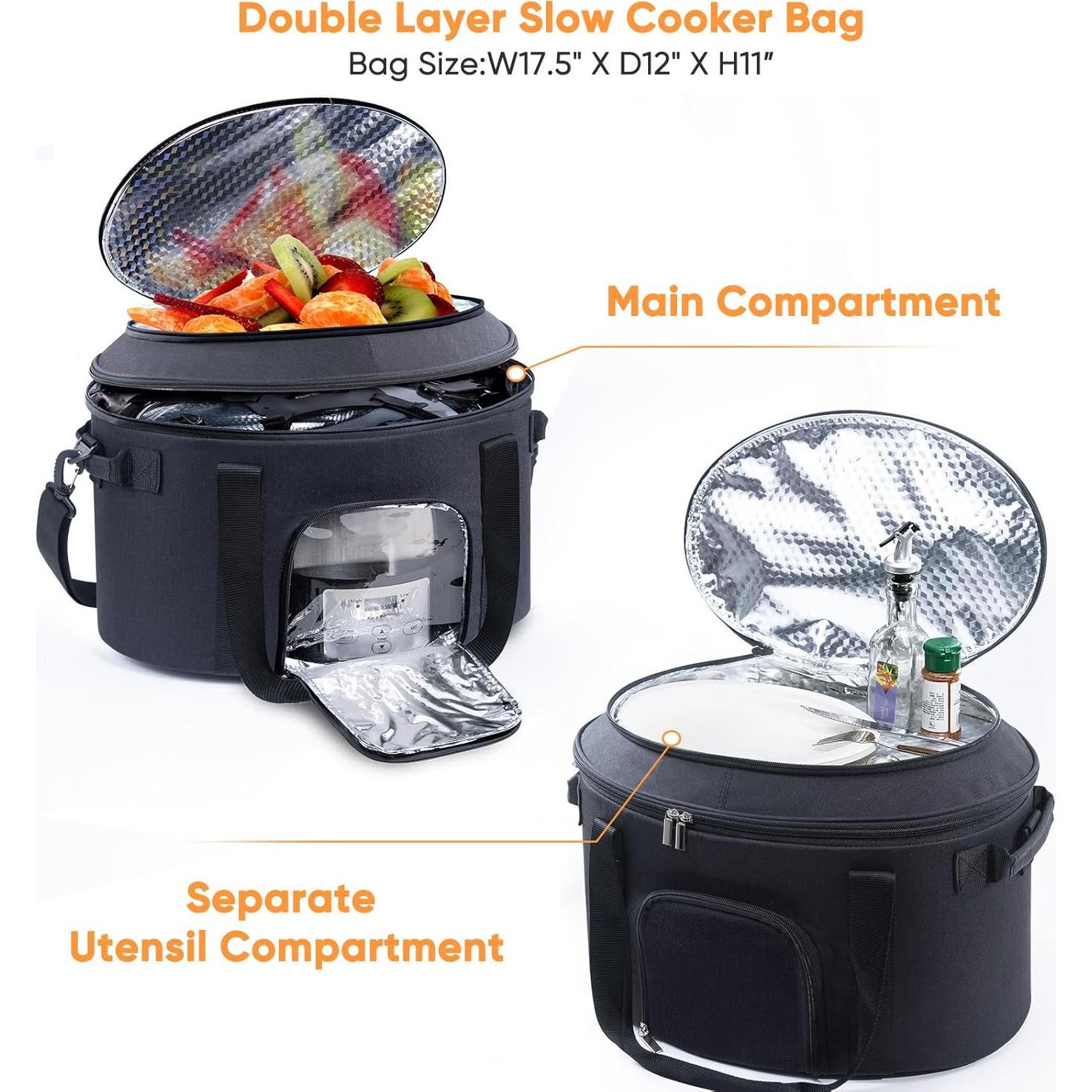 Bolsa de Transporte para Olla de Cocción Lenta BAGSPRITE 6-8 Qt