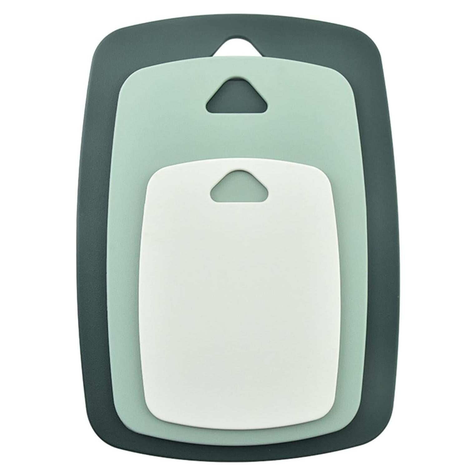 Juego de 3 Tablas de Cortar Plástico BALMYSPACE Verde