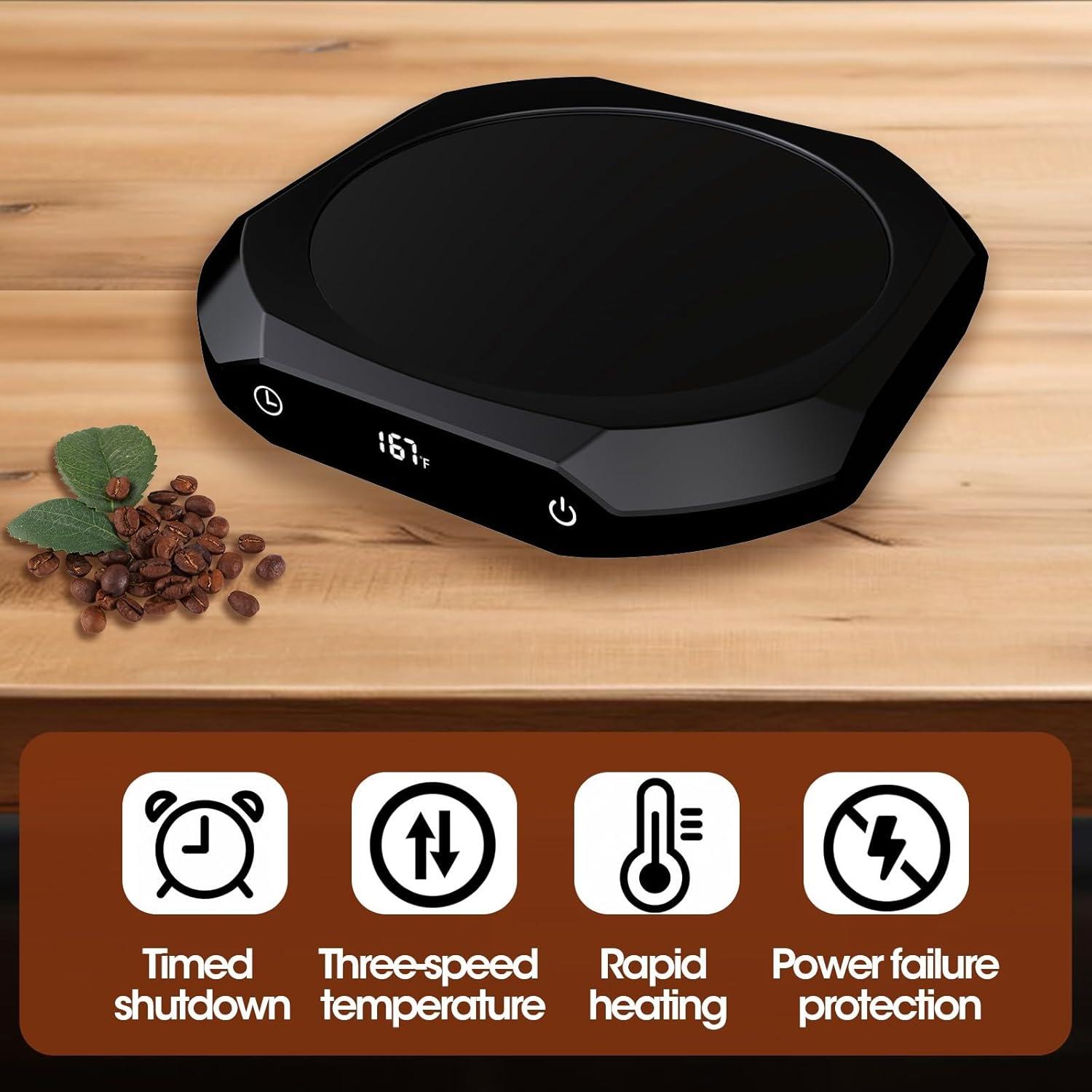 Calentador de Tazas Inteligente MXMZHXU 40W Negro con Temporizador