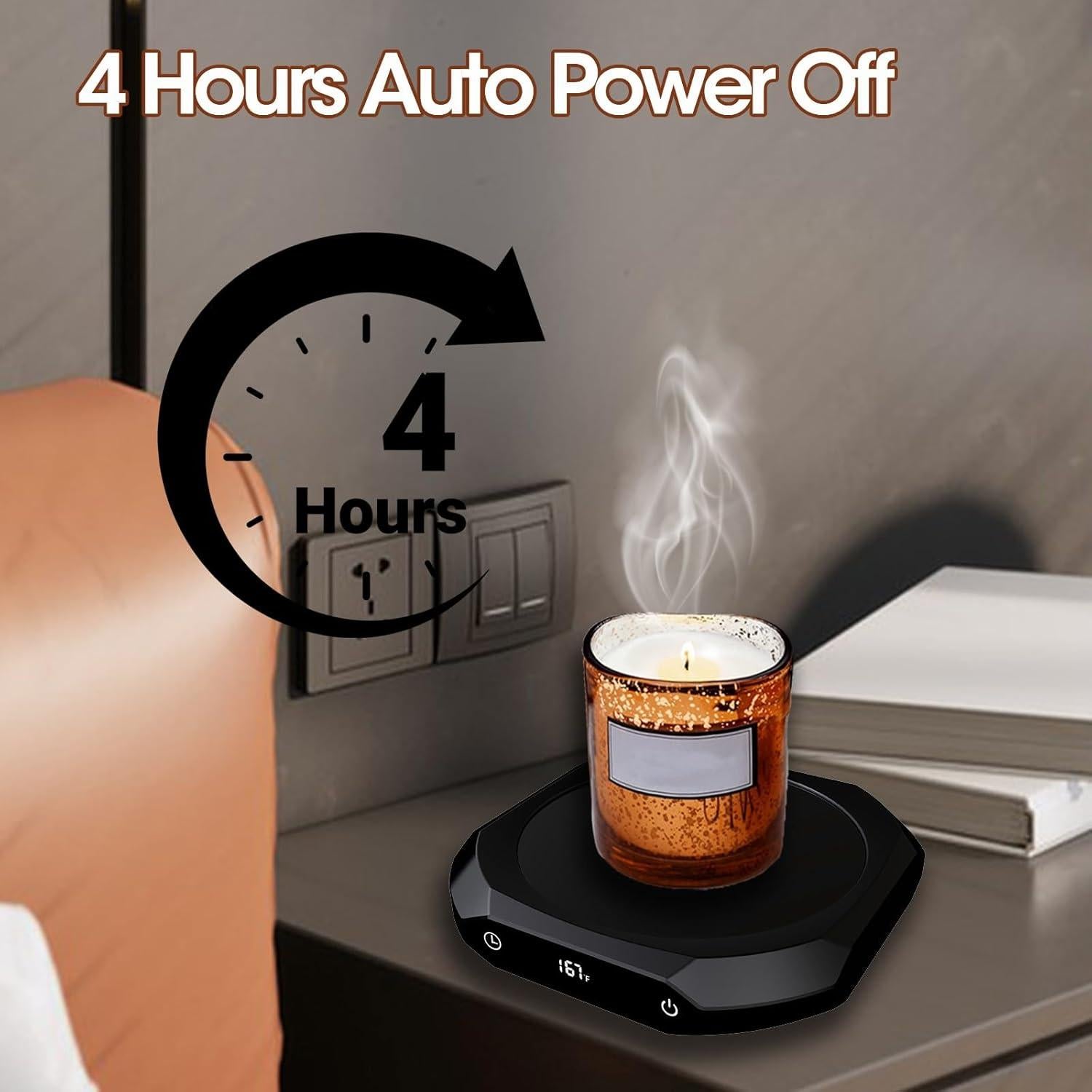 Calentador de Tazas Inteligente MXMZHXU 40W Negro con Temporizador