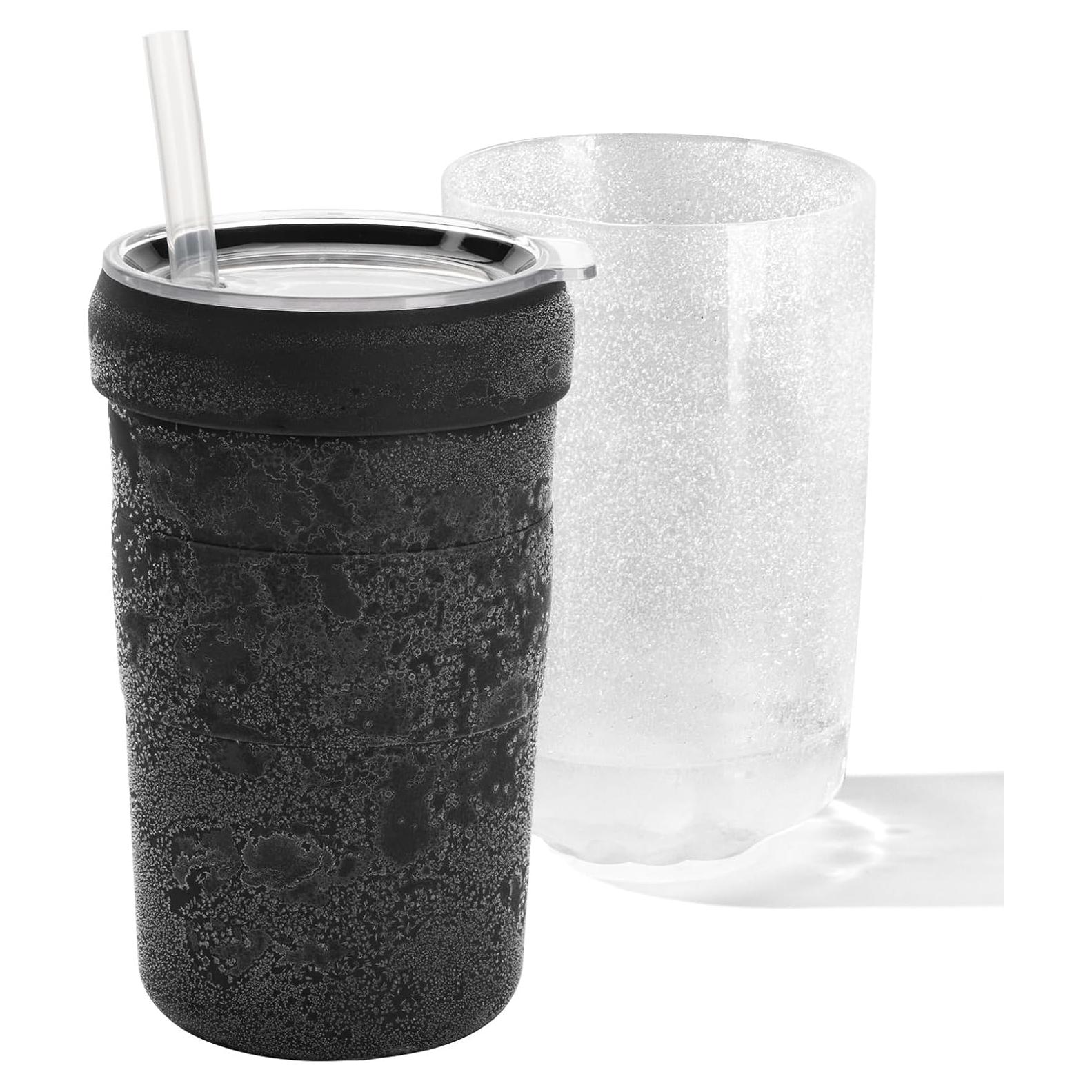 Taza de Café Helado UZG 16oz Doble Pared Aislada Negra