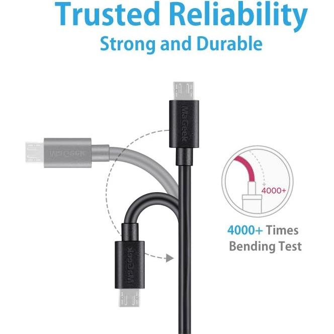 Cable Micro USB MaGeek 3.0m Alta Velocidad Negro