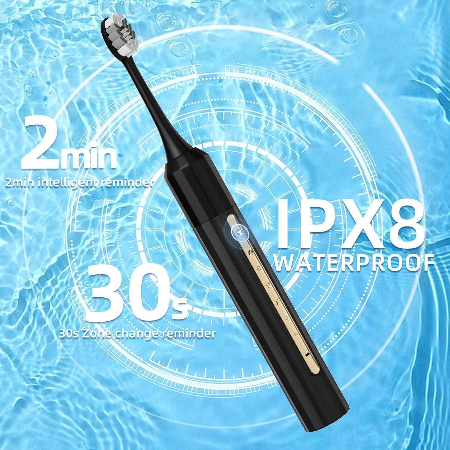 Cepillo de Dientes Eléctrico Fairir Sonic IPX8 con 10 Cabezas