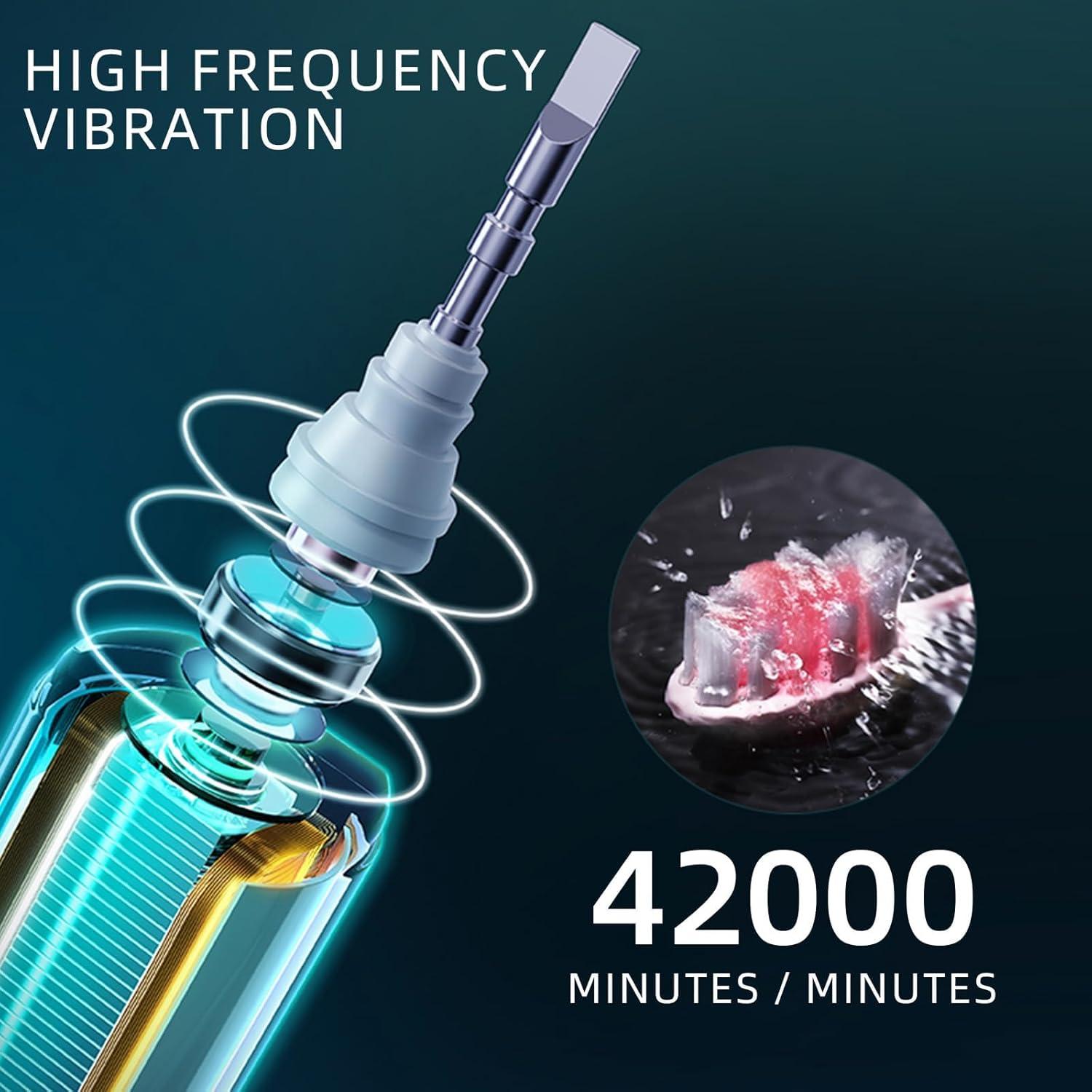 Cepillo de Dientes Eléctrico Fairir Sonic IPX8 con 10 Cabezas