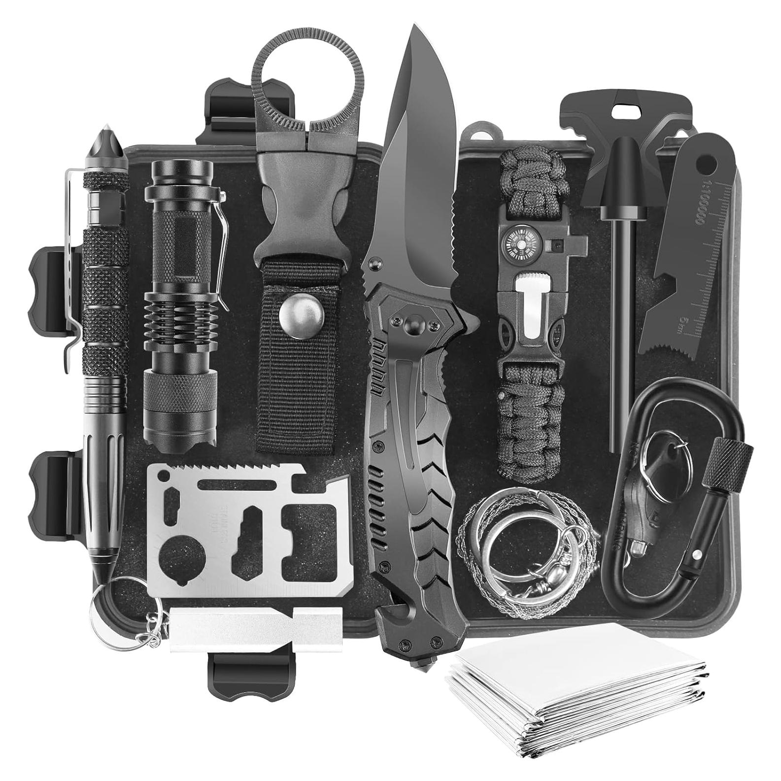 Kit de Supervivencia JINAGER con Linterna y Silbato