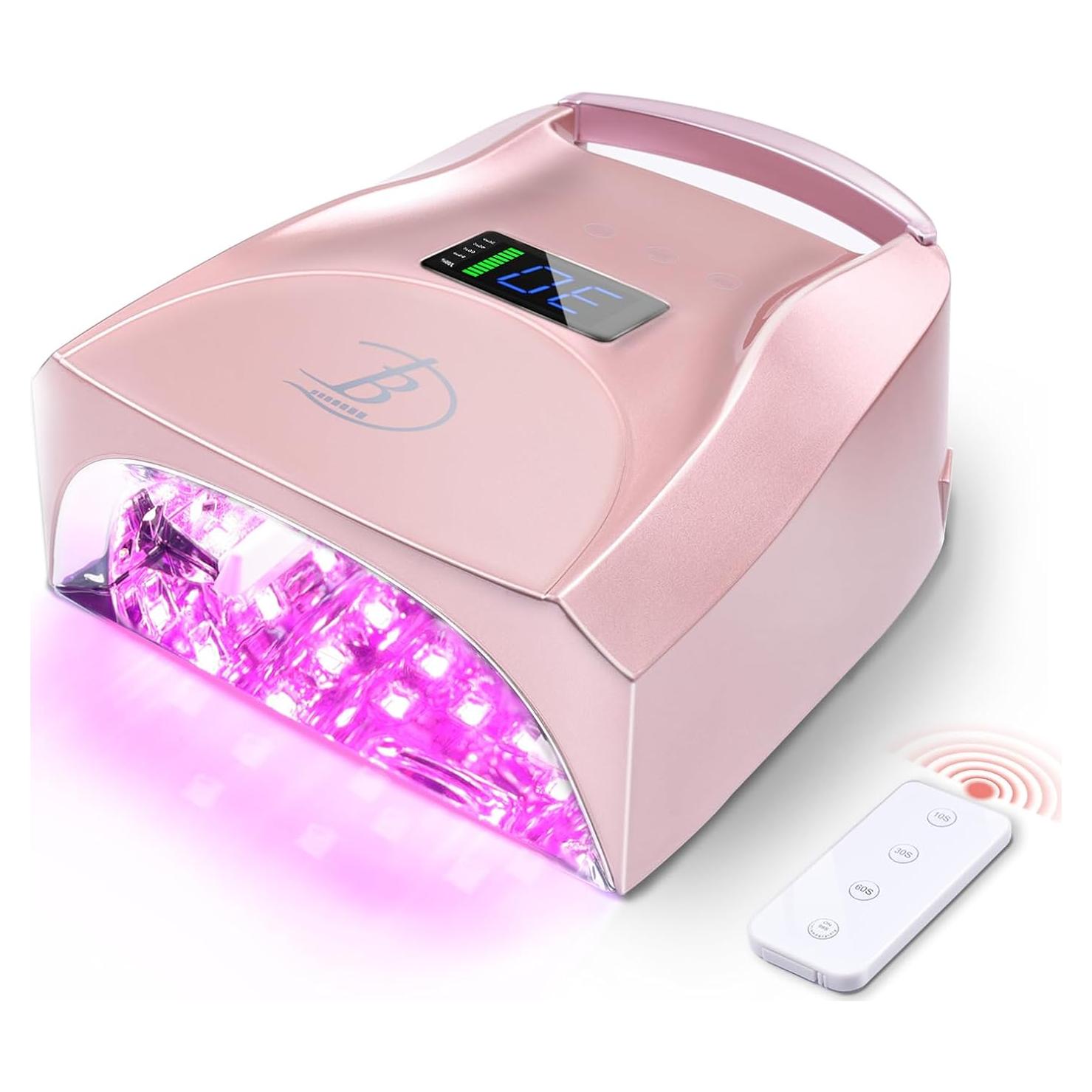 Lámpara de Uñas UV LED Biduo JC27 Rosa 96W Inalámbrica
