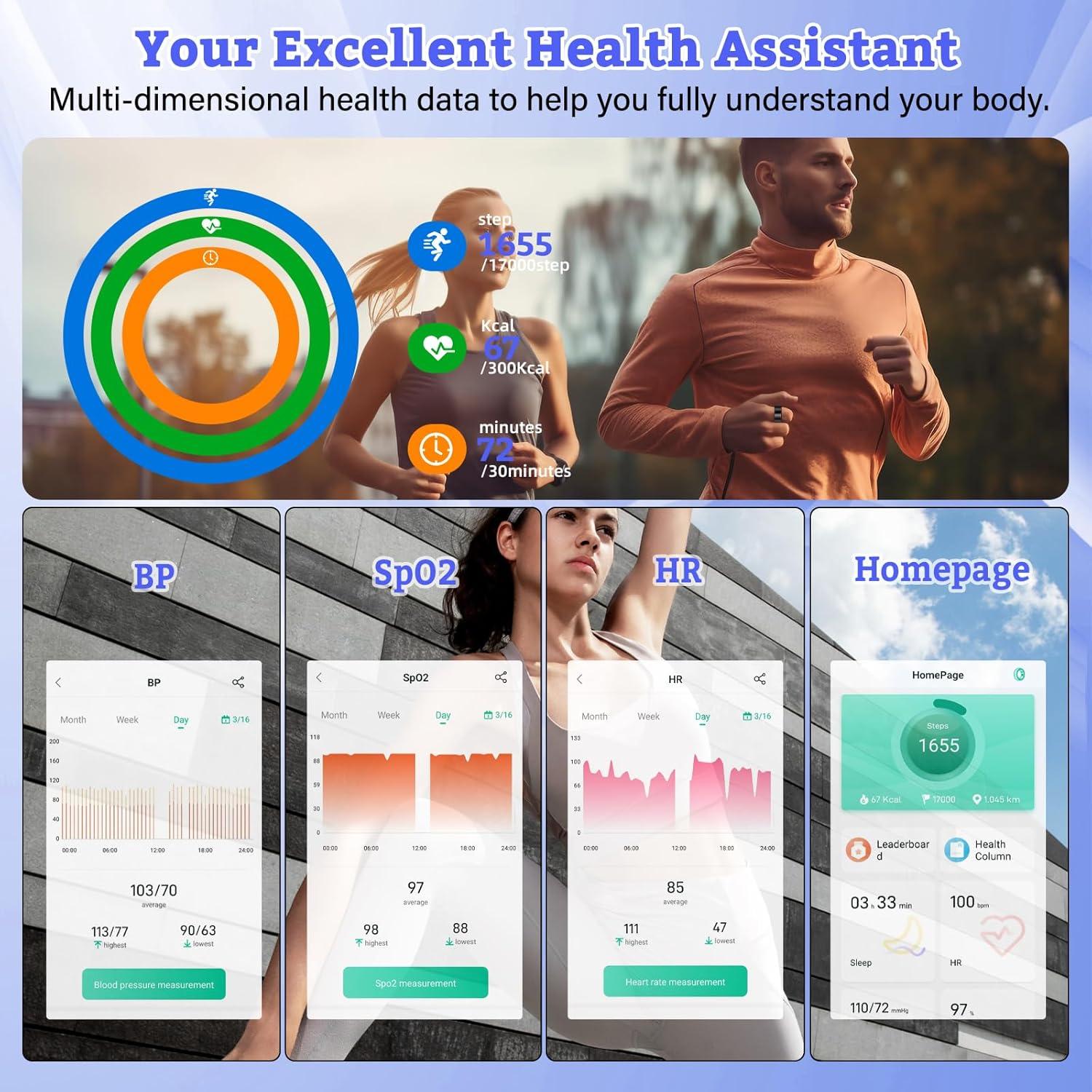 Anillo Inteligente BANGALORE VR11 para Hombres y Mujeres - Monitoreo de Salud y Actividad